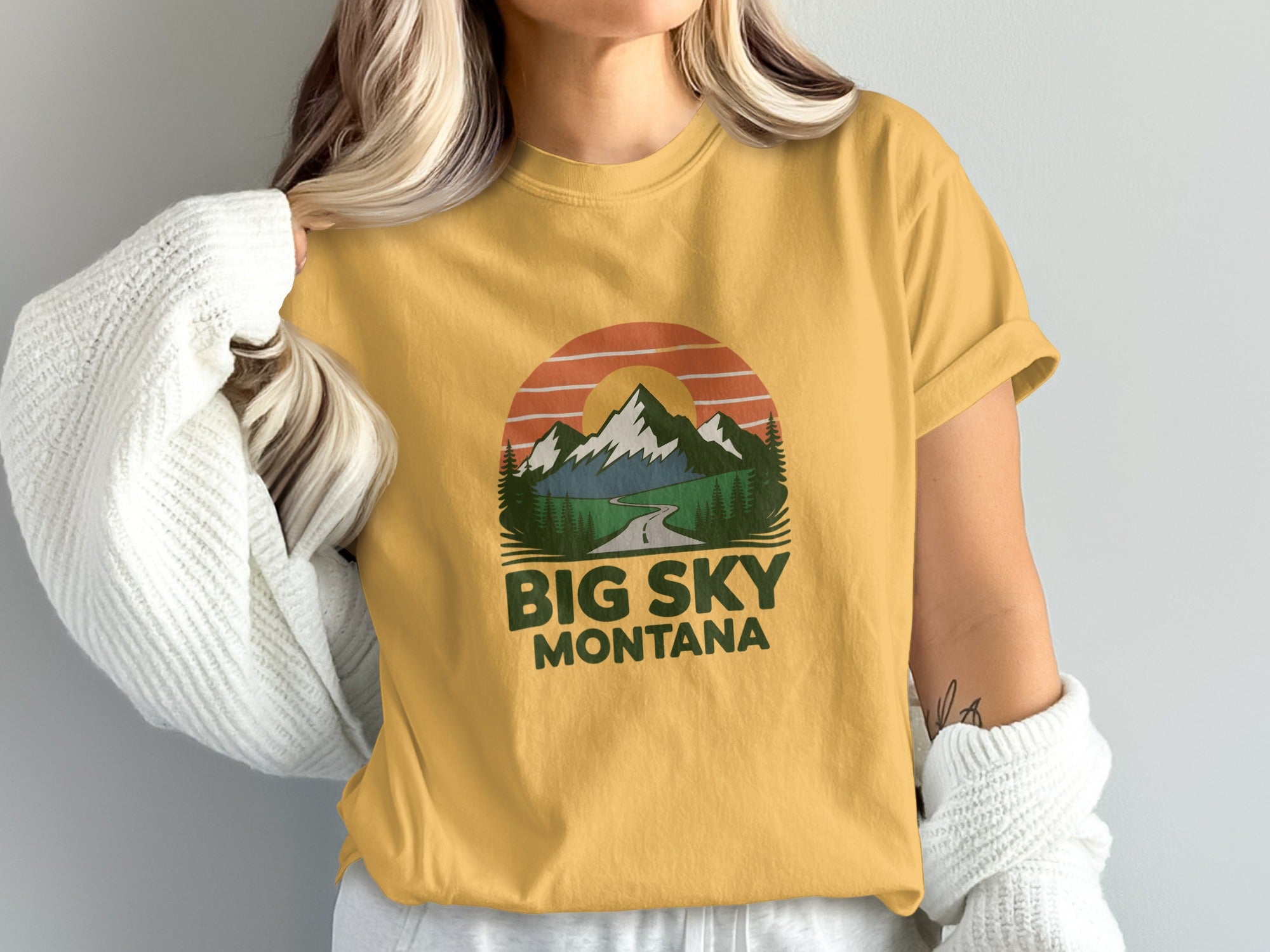 Big Sky Montana Graphic Tee Shirt women shirt product