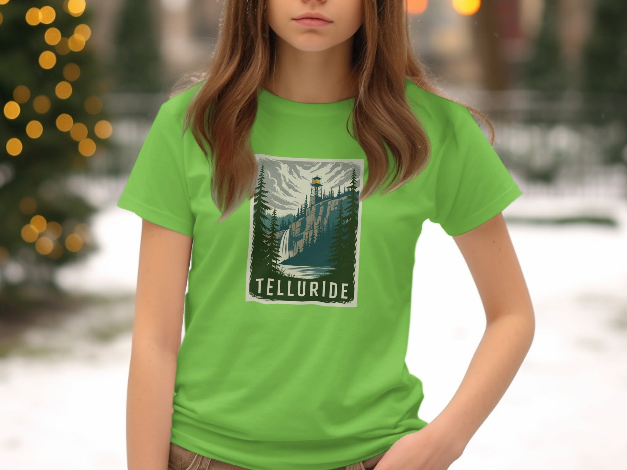 Telluride Scenic Mountains Green T-shirt