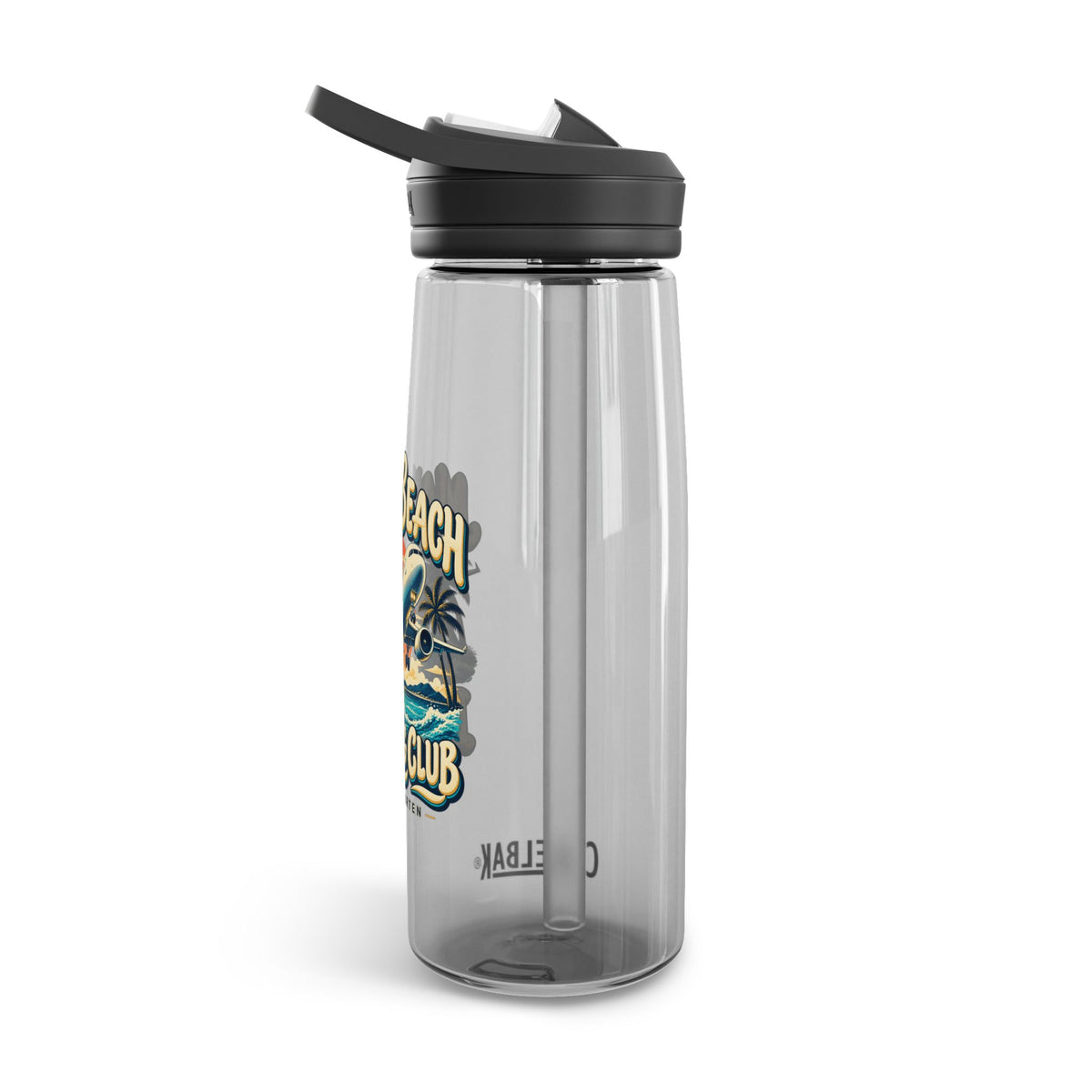 Maho Beach Landing Club Sint Maarten CamelBak Eddy 25 oz Water Bottle illustrated destination design, product mockup
