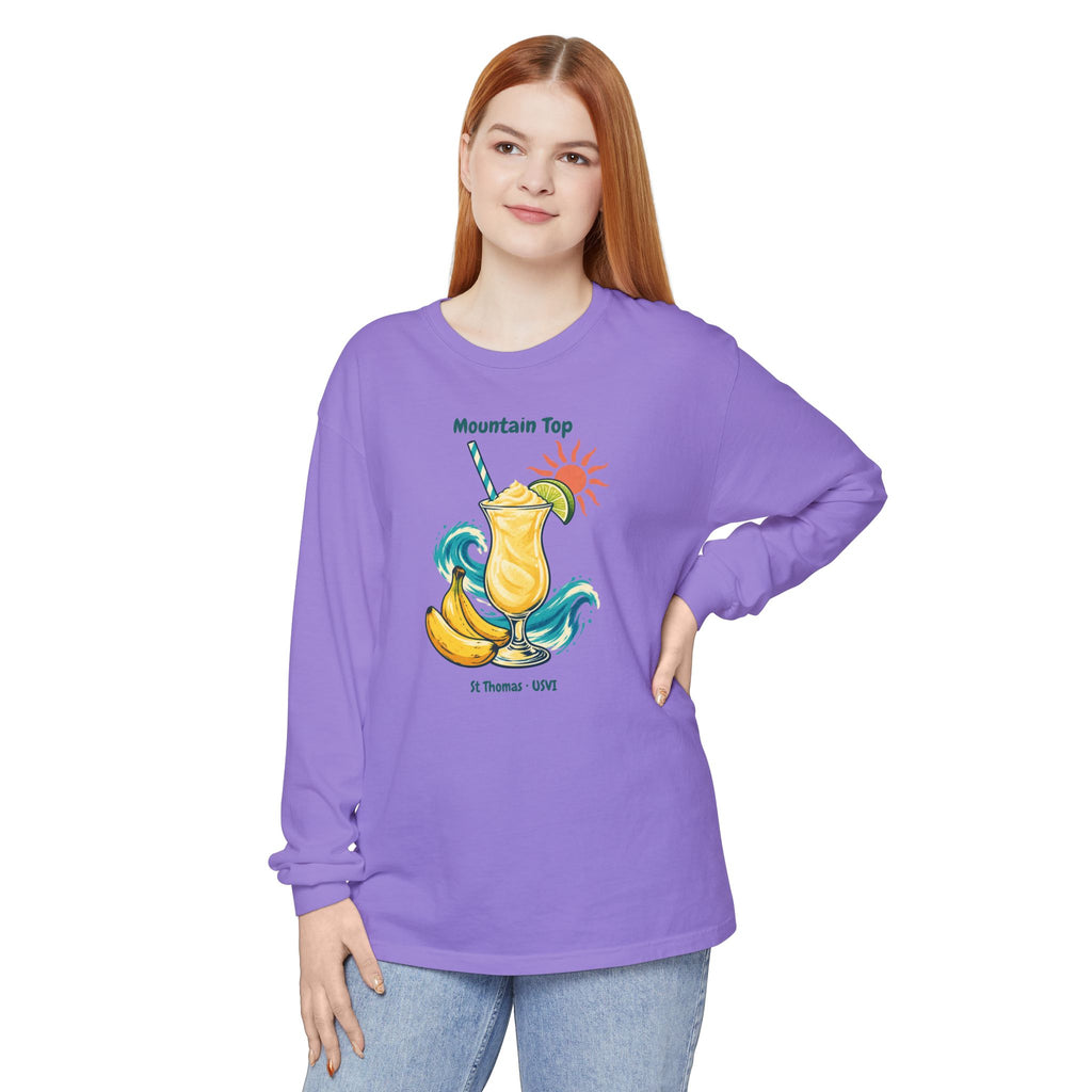 Mountain Top St. Thomas USVI Comfort Colors 6014 Long Sleeve T-Shirt