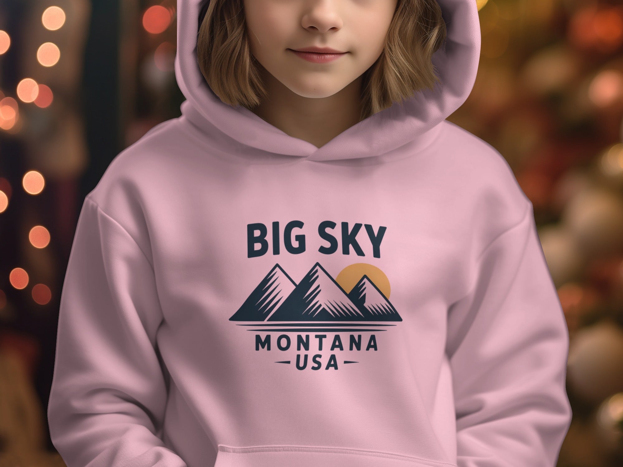 Big Sky Montana USA Graphic Hoodie for Kids