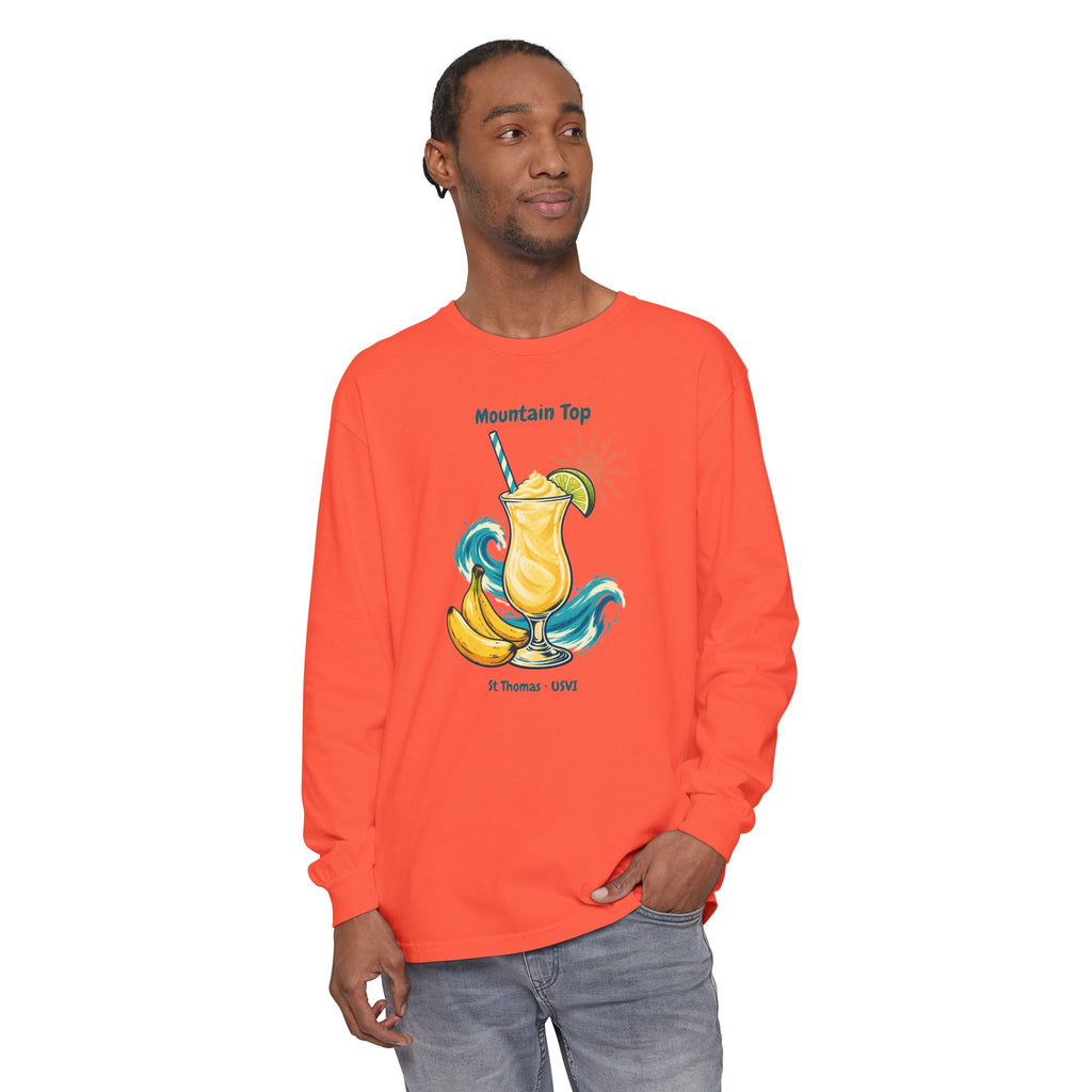 Mountain Top St. Thomas USVI Comfort Colors 6014 Long Sleeve T-Shirt