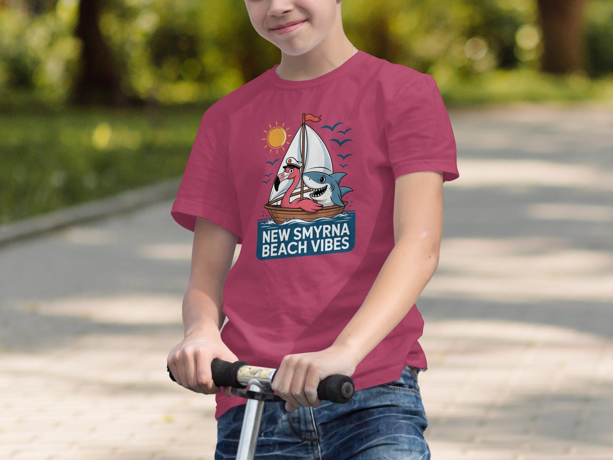 New Smyrna Beach Vibes print t-shirt product type