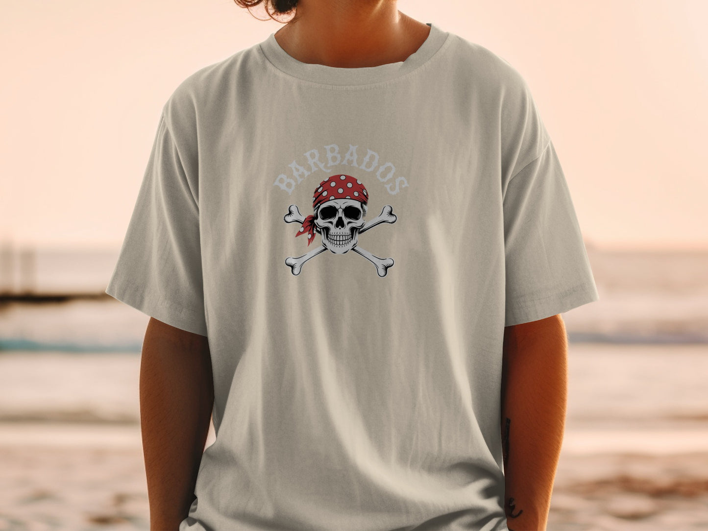 Barbados Skull and Crossbones Graphic T-Shirt product type