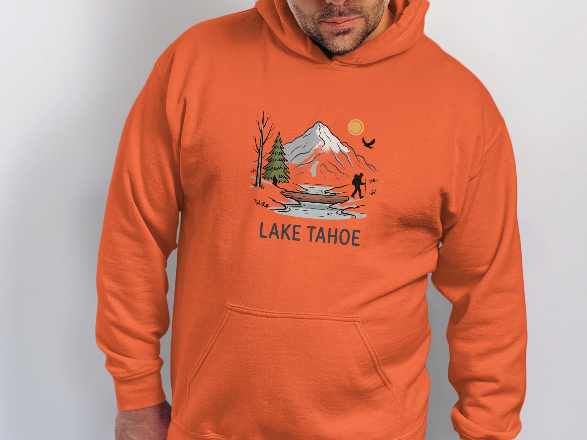 Lake Tahoe Mountain Graphic Hoodie Sweatshirt