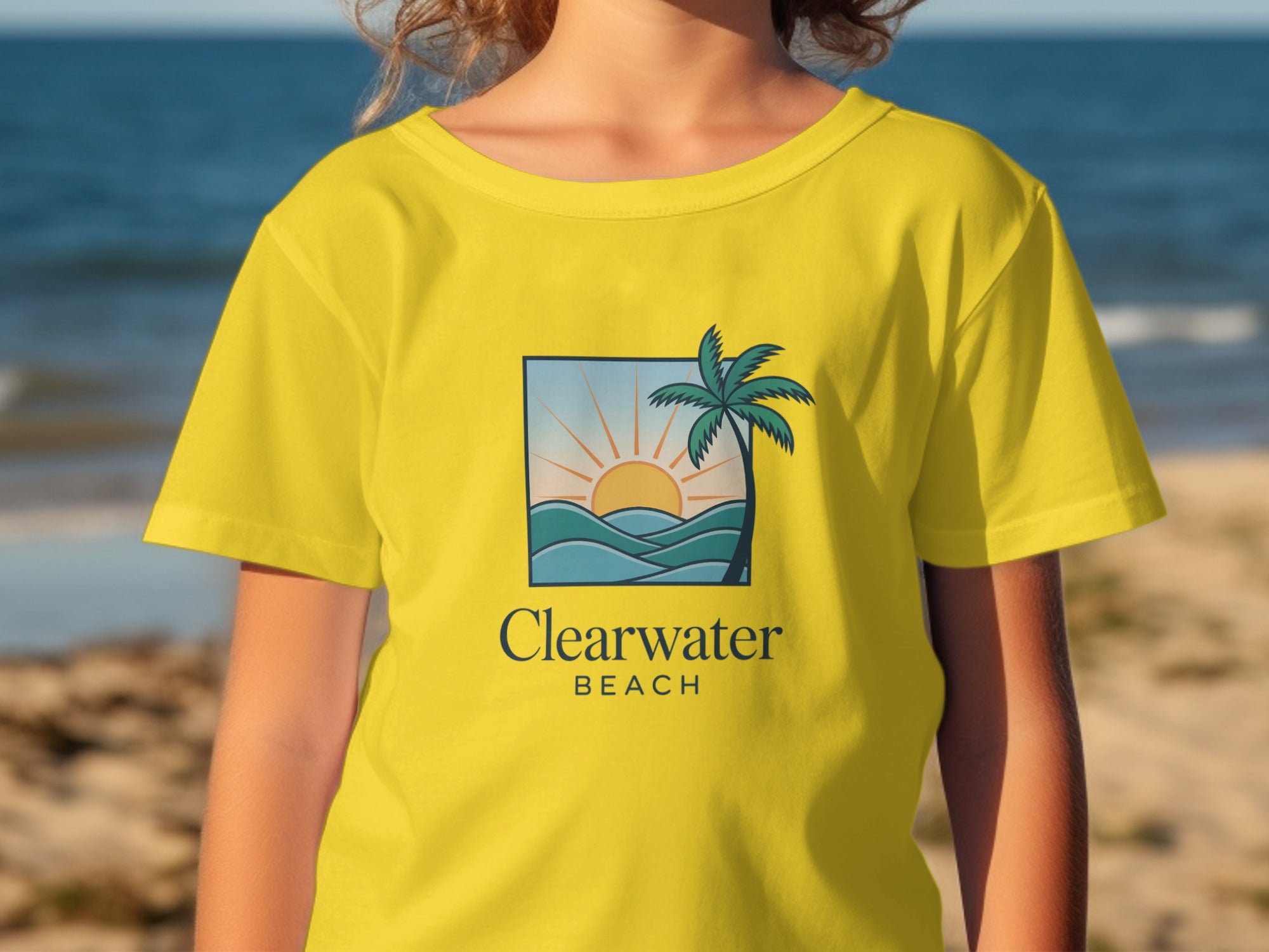 Clearwater Beach Sunset Illustration Shirt product type