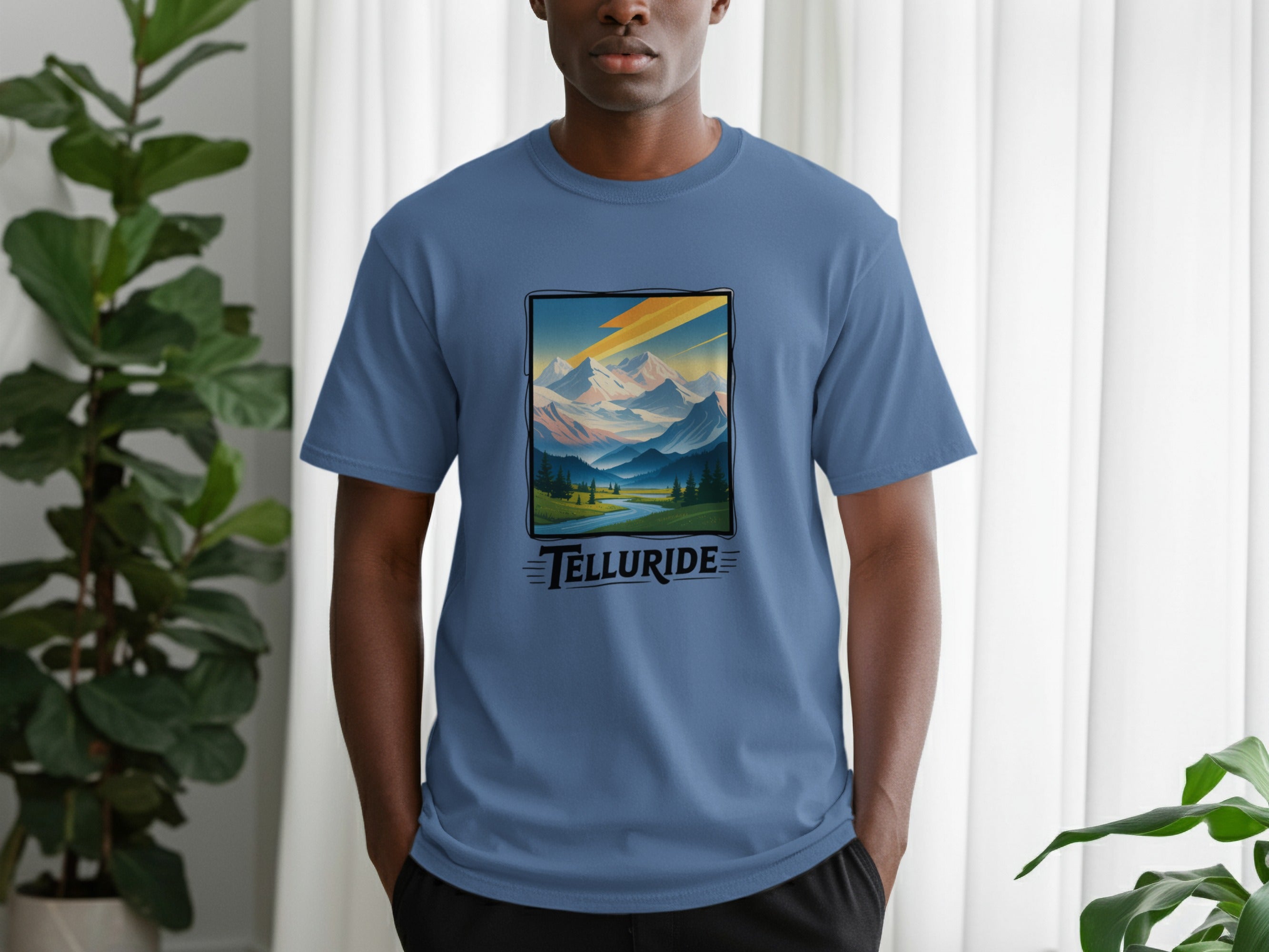 Telluride Mountain Landscape Graphic T-shirt