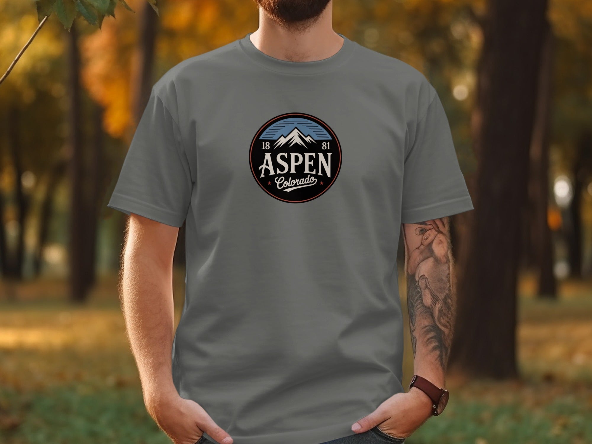 Aspen Colorado Graphic T-Shirts for Men Casual product