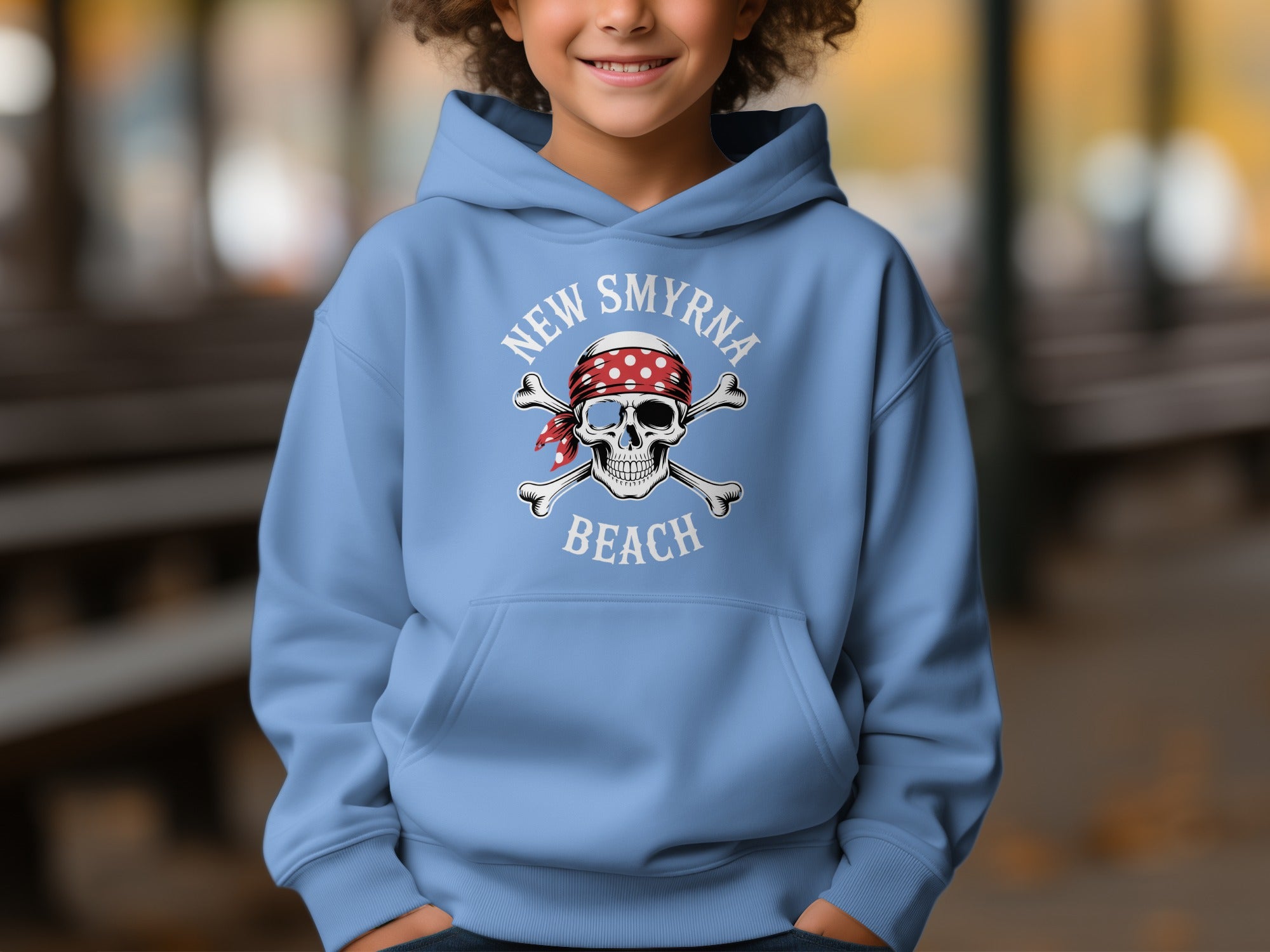 New Smyrna Beach Pirate Skull Hoodie Perfect Gift product type