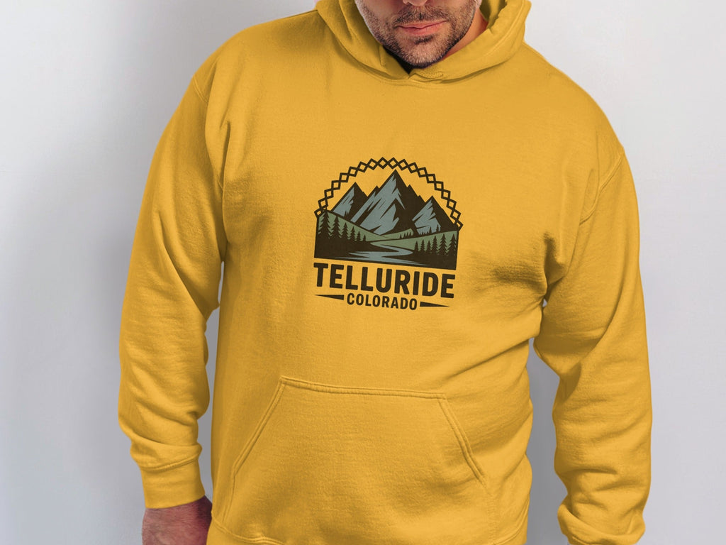 Telluride Colorado Hoodie with Mountain Graphic Print