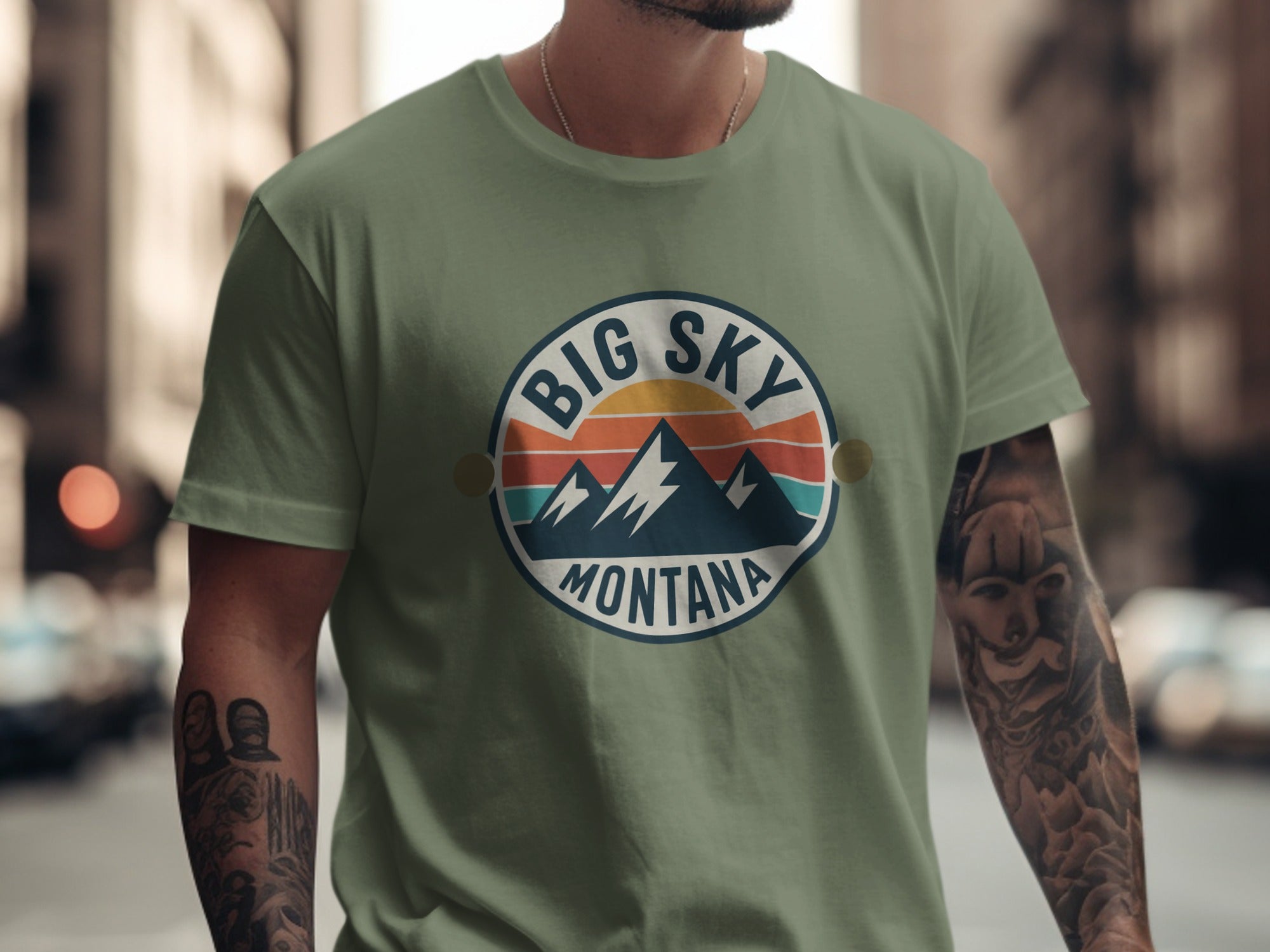 Big Sky Montana Graphic T-Shirt for Urban Streetwear