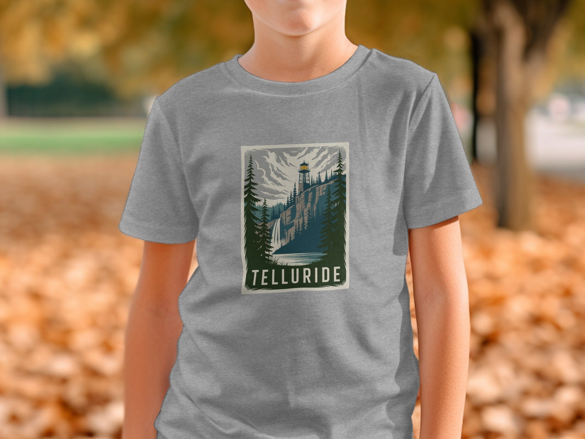 Scenic Telluride Mountain Graphic T-Shirt