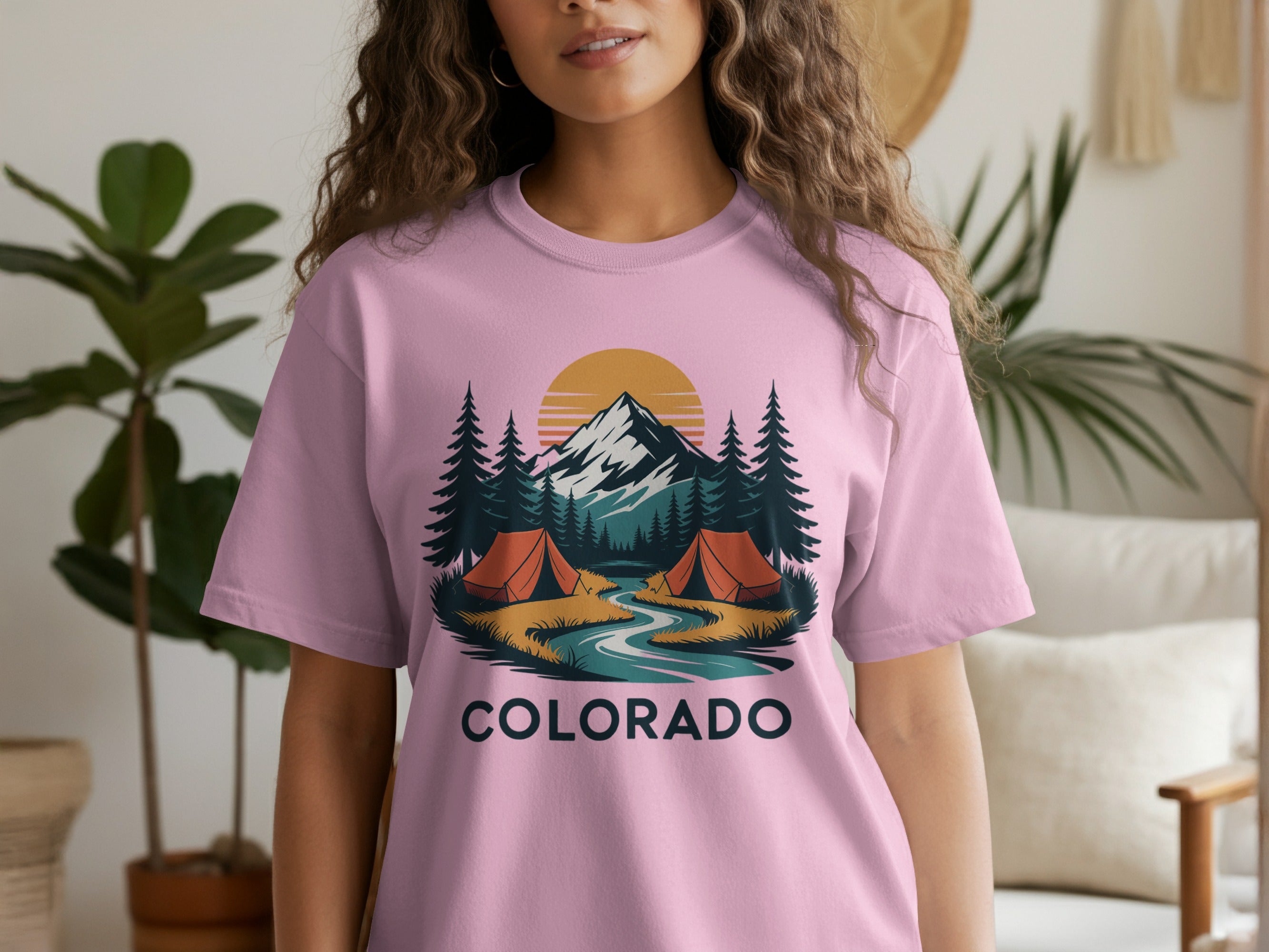Colorado Mountain Camping Design T-Shirt product type