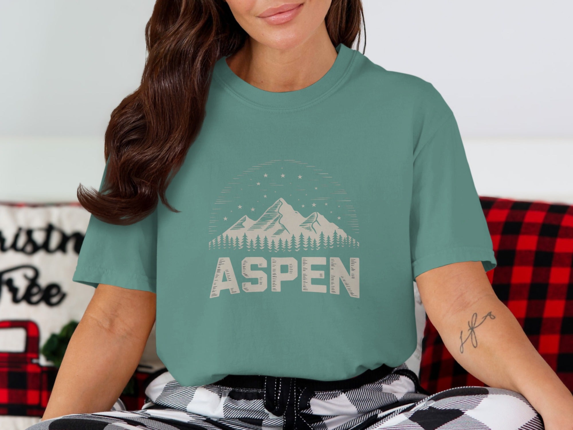 Cozy Aspen Mountain Graphic Tee product type