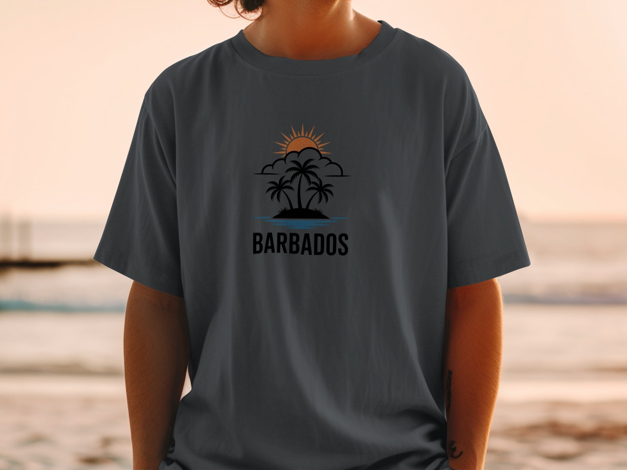 Barbados Sunset Graphic Design T-Shirt product
