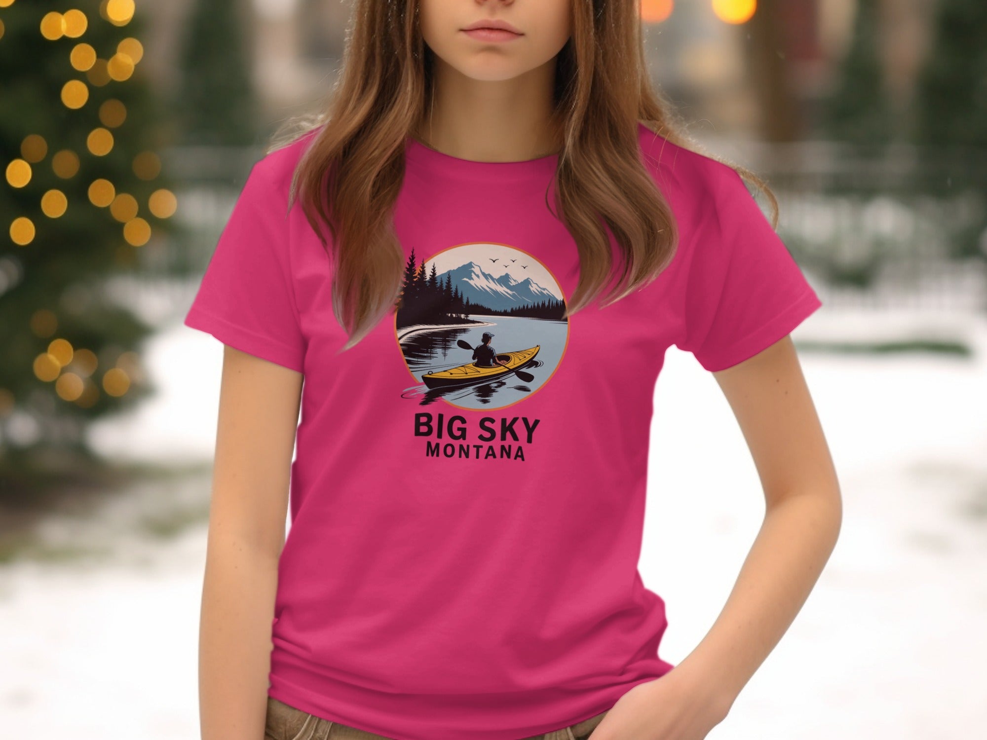 Big Sky Montana Kayak Graphic Tee