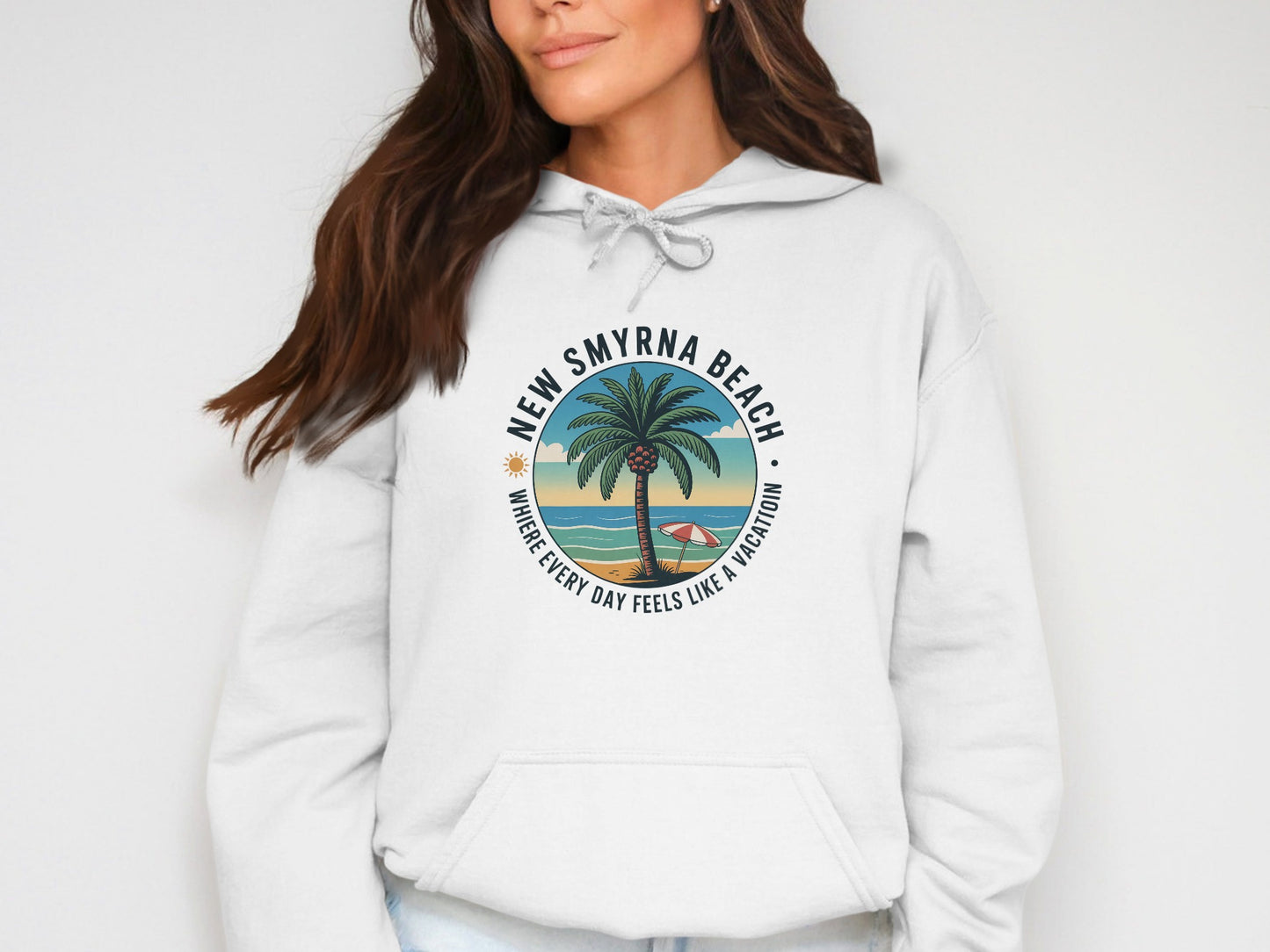 New Smyrna Beach Hoodie With Vacation Vibes Graphic product type