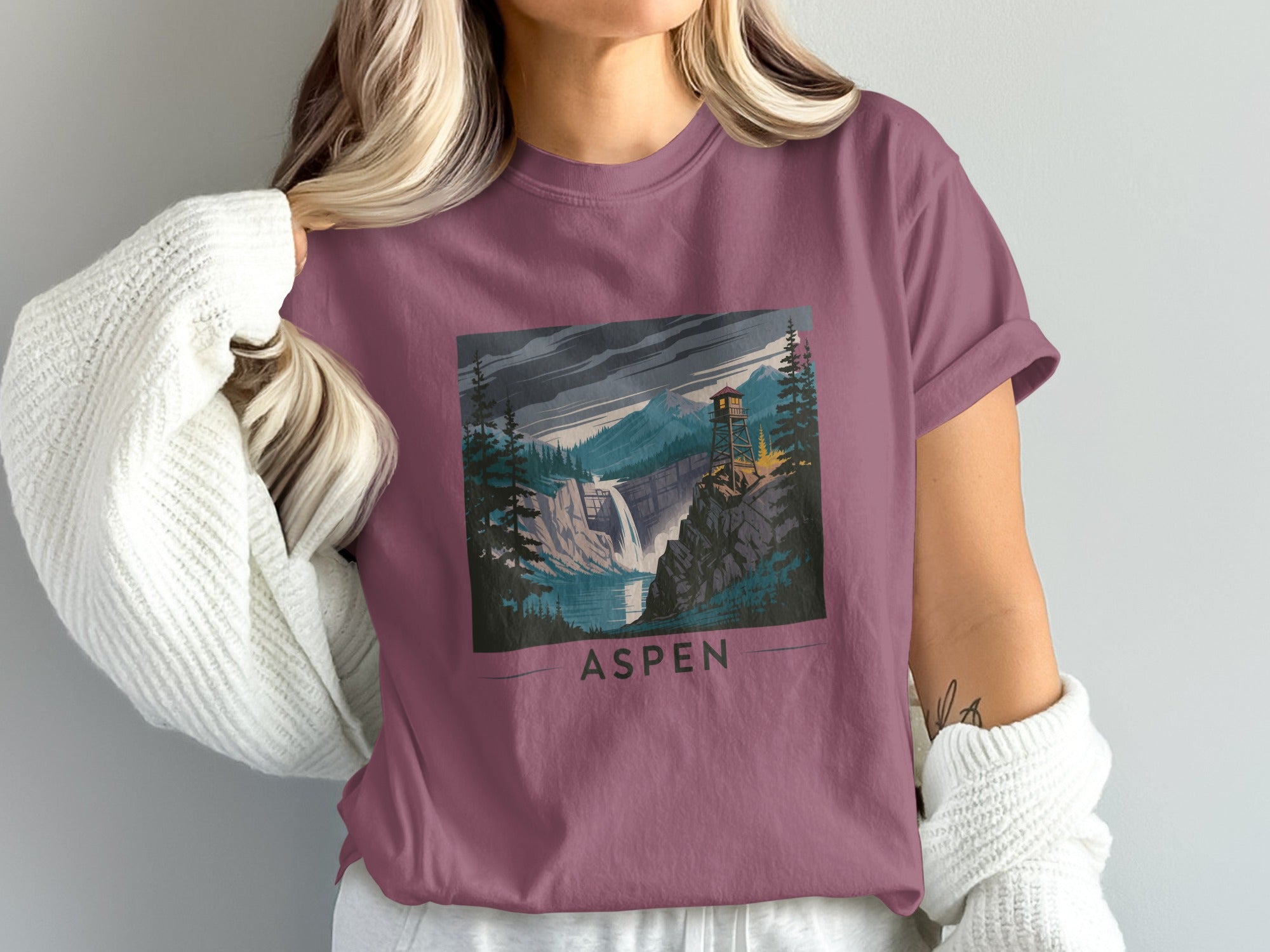Aspen Mountain View Graphic Print T-shirt product type