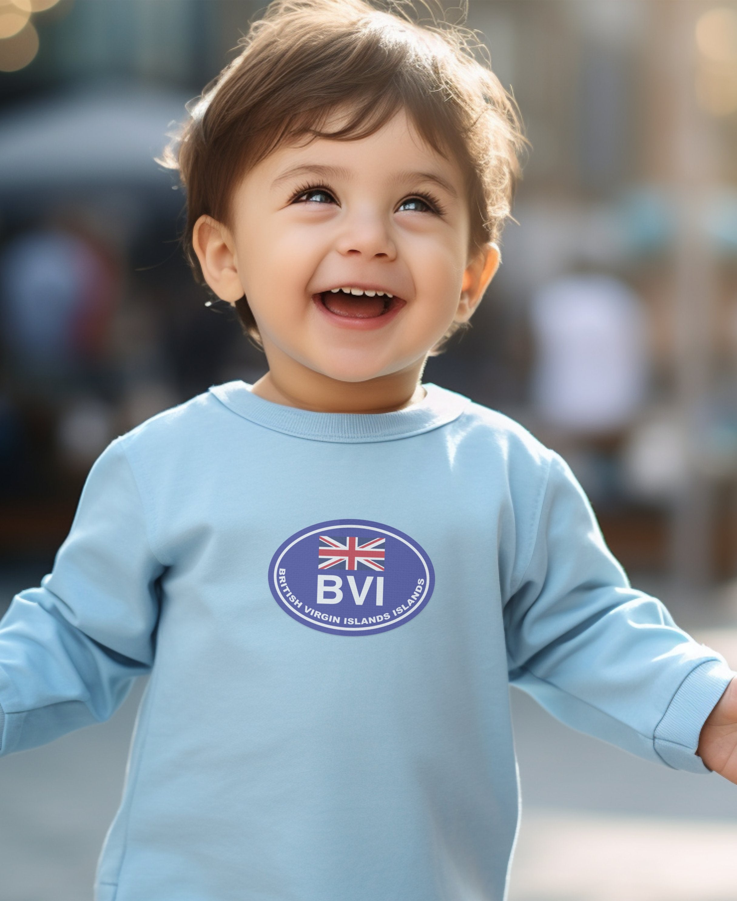 BVI sailing calm waters around Tortola Toddler Long Sleeve T-Shirt