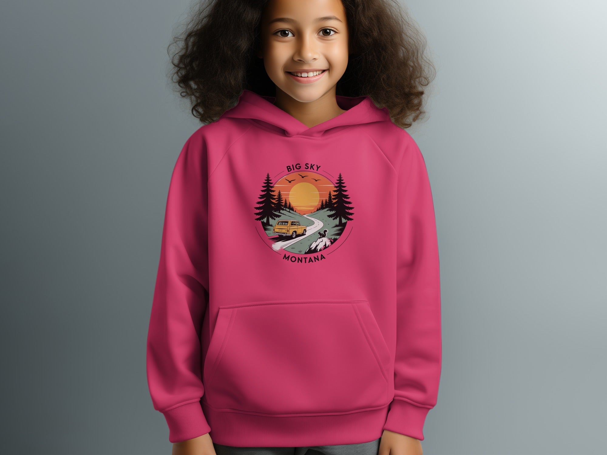 Big Sky Montana Sunset Hoodie for Adventure Lovers