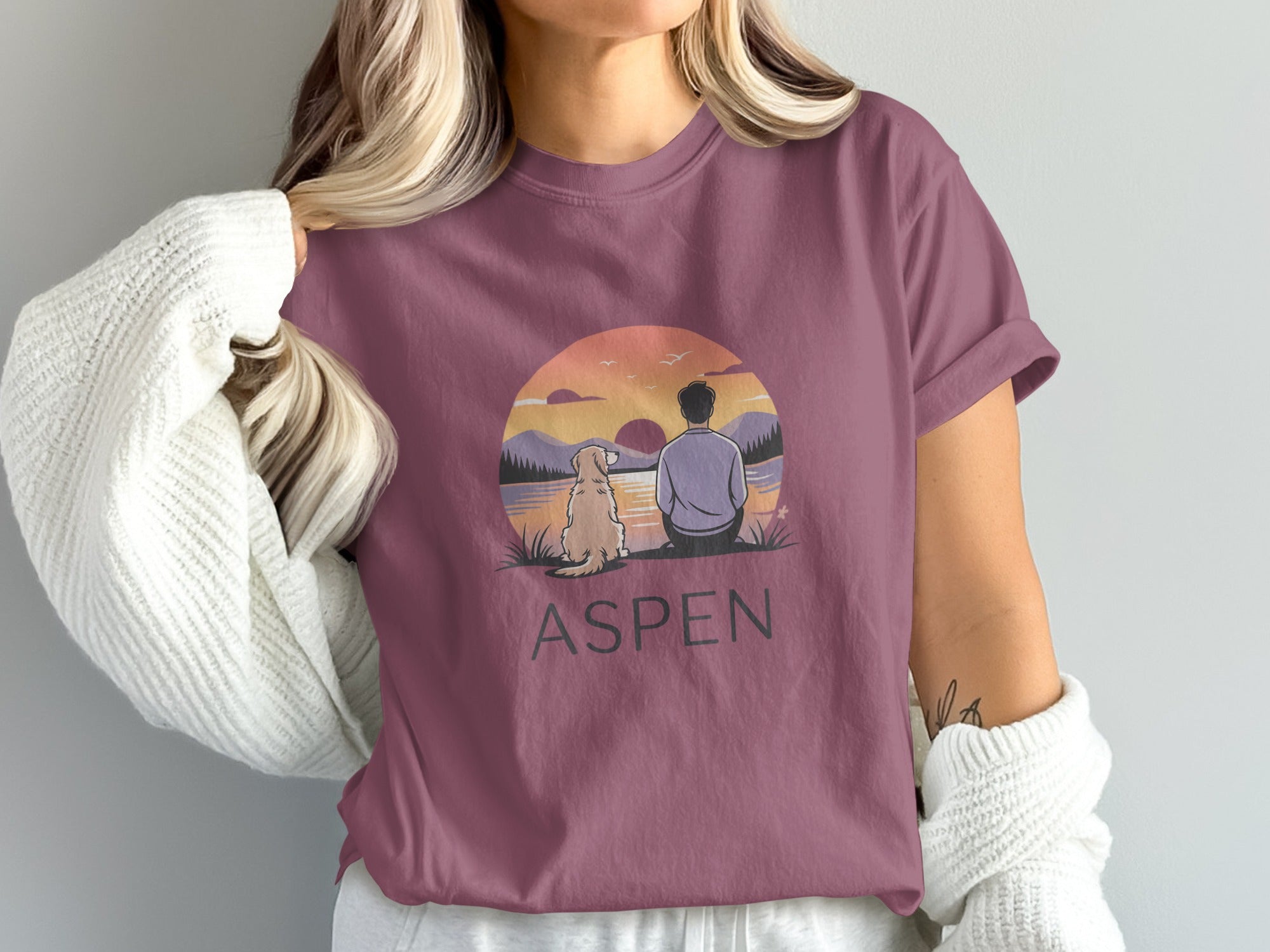 Aspen Scenic Sunset Graphic T-Shirt product