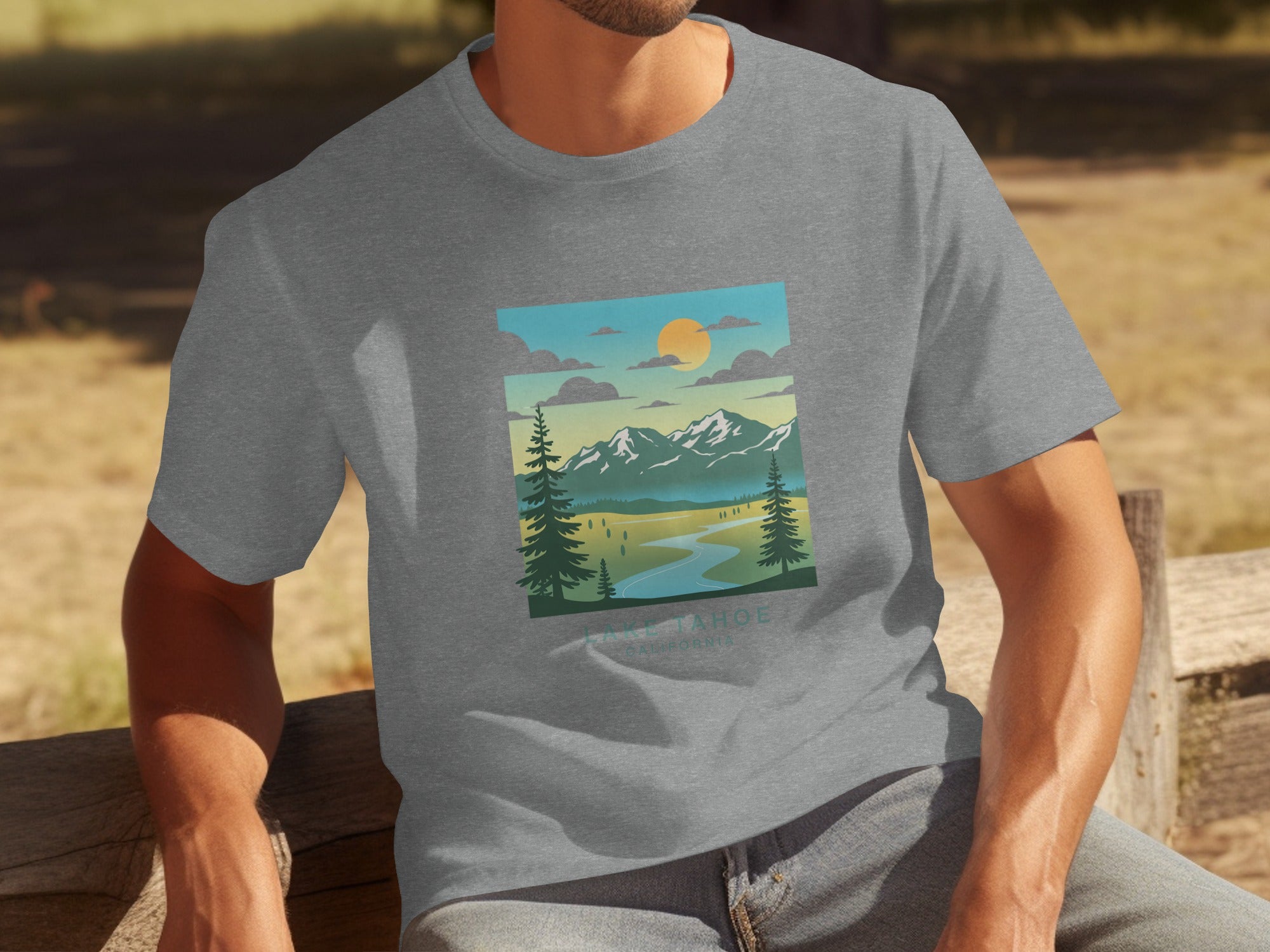 Lake Tahoe Scenic Graphic T-shirt casual and trendy product type