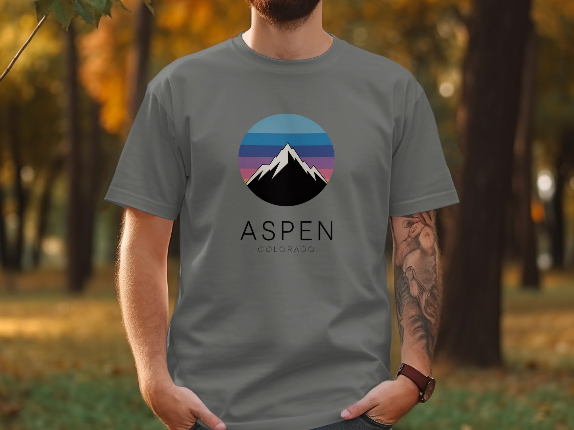 Aspen Colorado Mountain Design Graphic T-Shirts product
