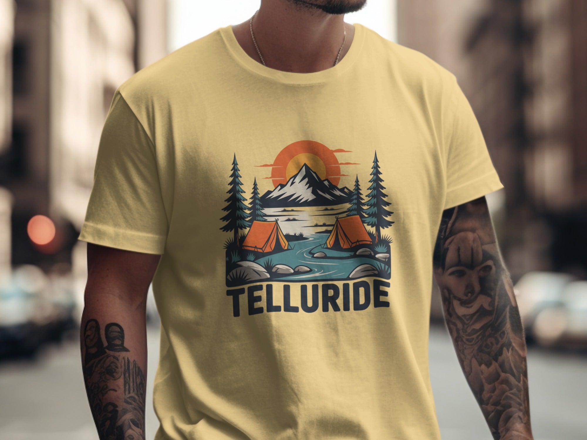 Telluride Mountain Camping Graphic T-Shirt