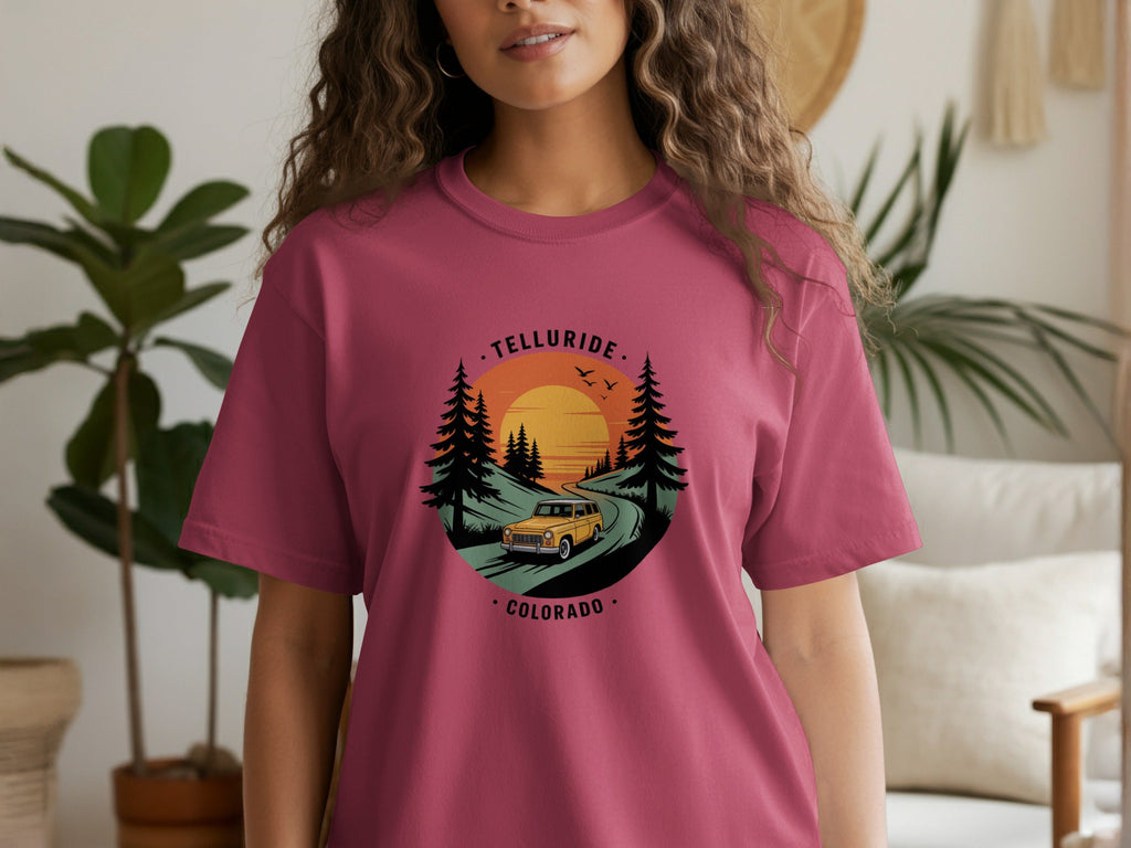 Telluride Womens T-Shirts Telluride Colorado Sunset View T-Shirt