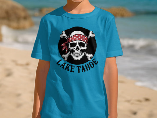 Lake Tahoe Pirate Skull Graphic T-Shirt product