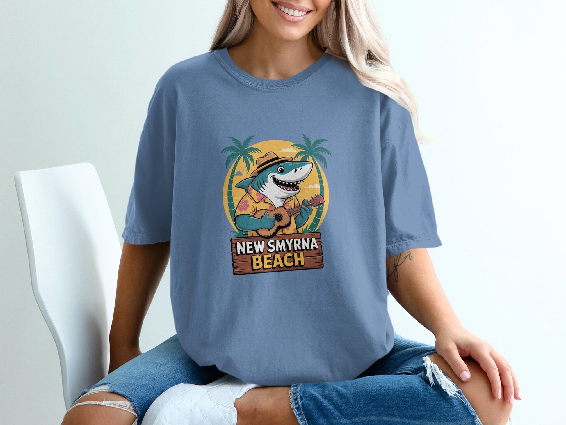 New Smyrna Beach Shark Graphic Tee product type
