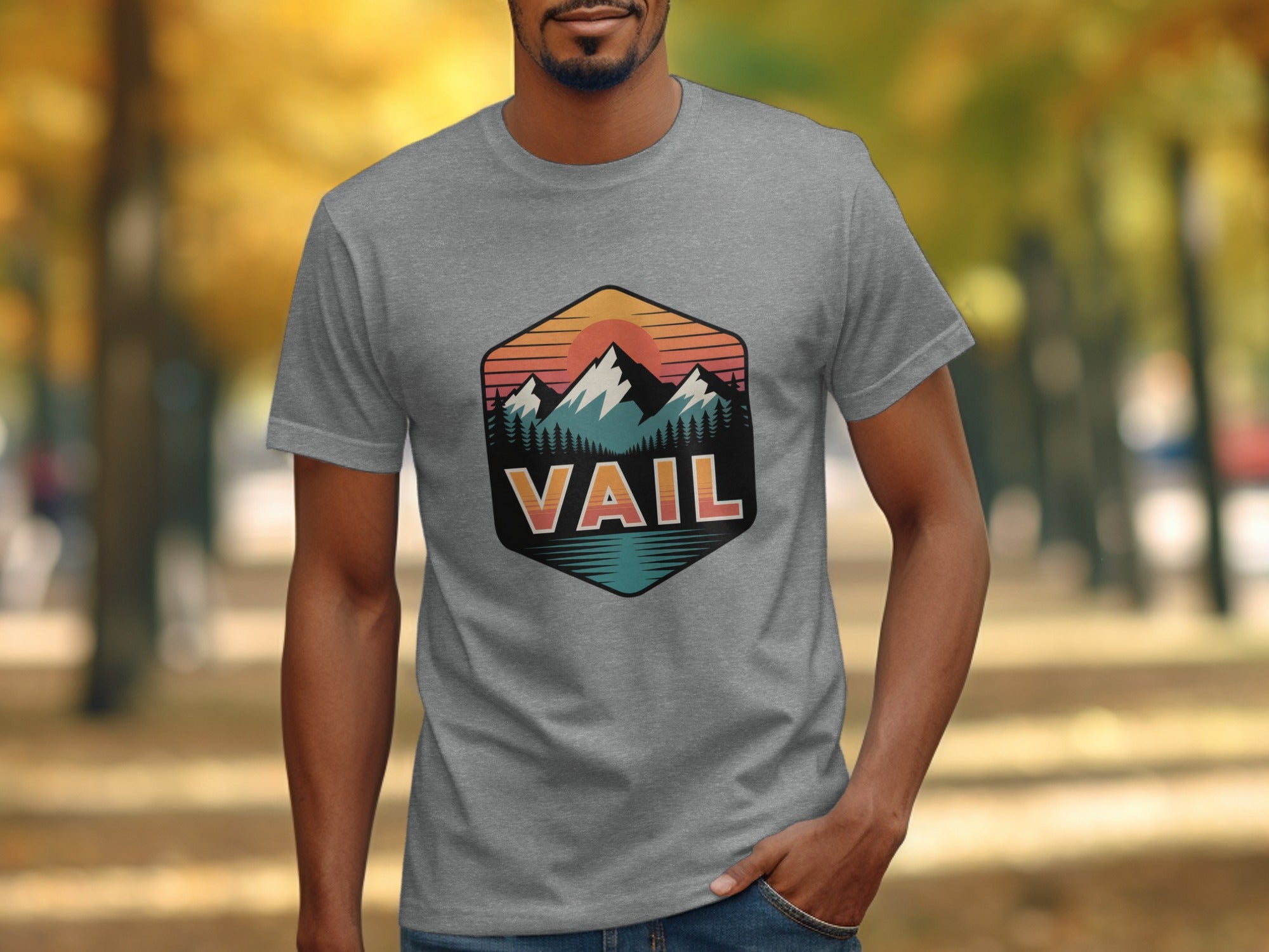 Vail Mountains Scenic Design on Casual Tee product