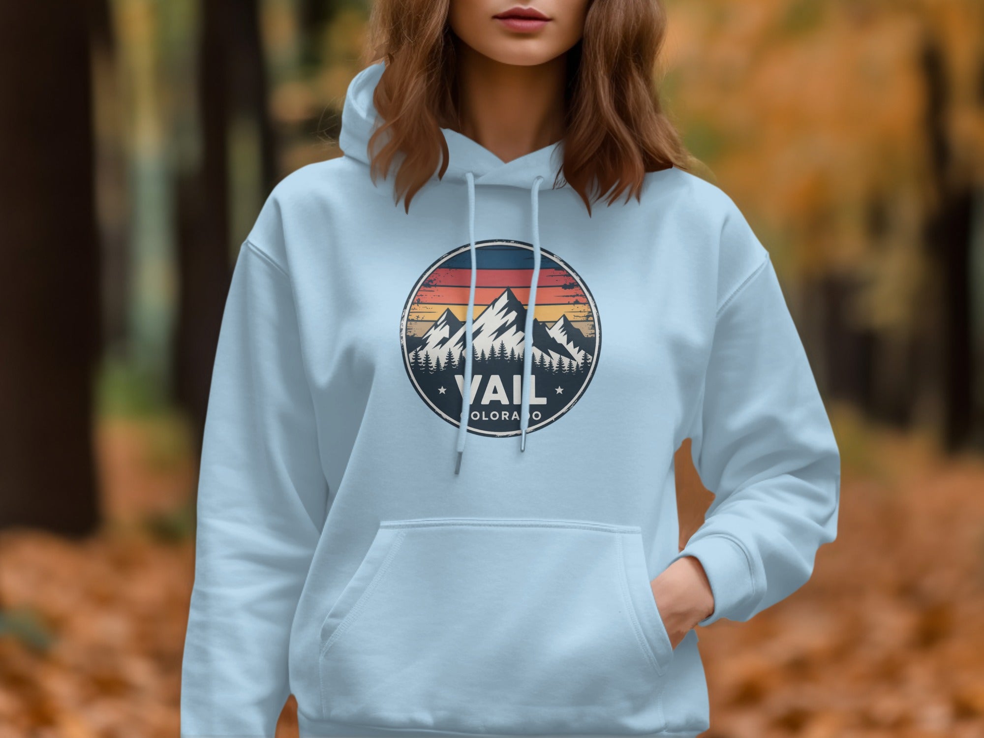 Vail Colorado Hoodie with Mountain Design product type