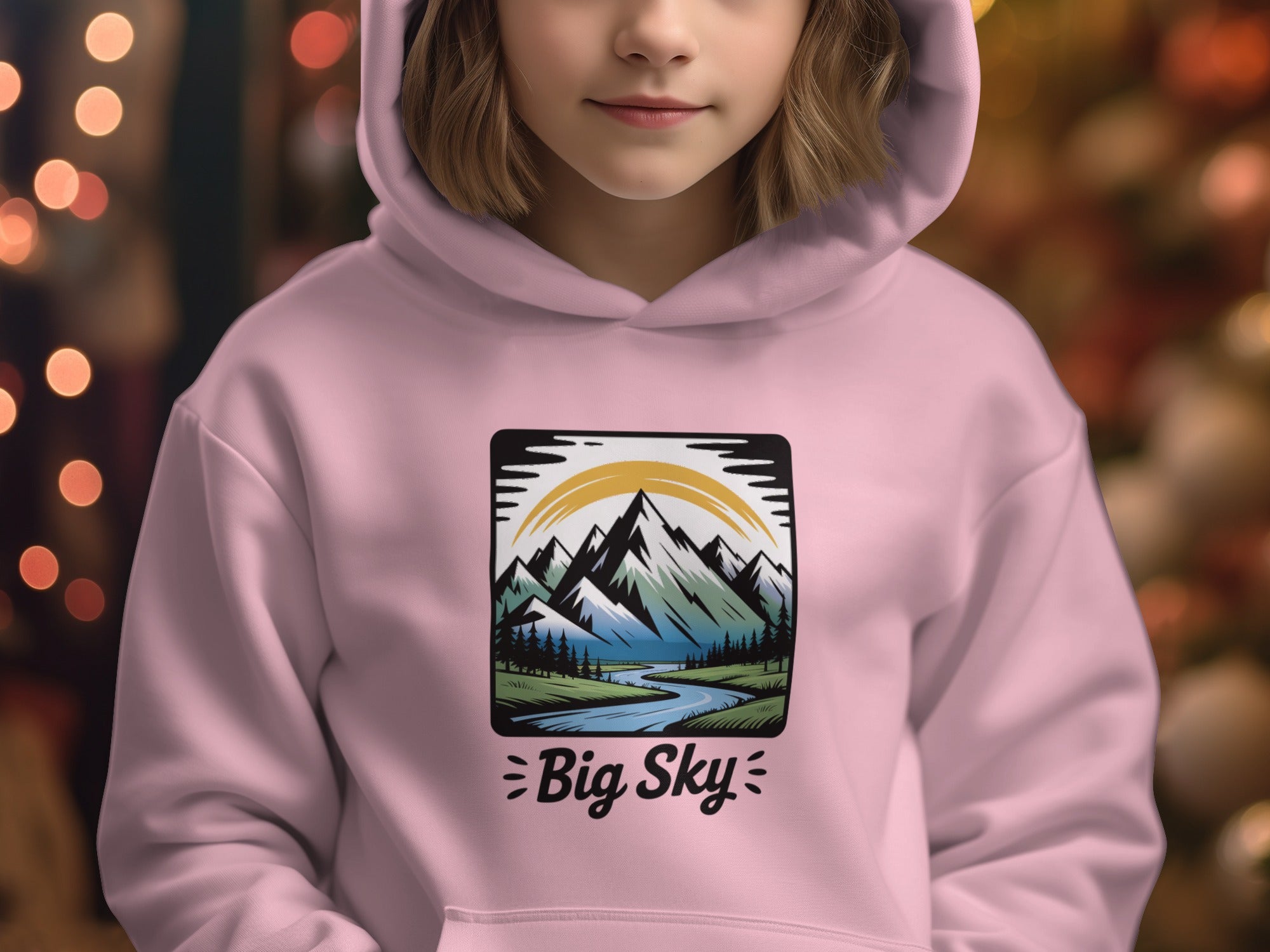 Big Sky Mountain Landscape Hoodie