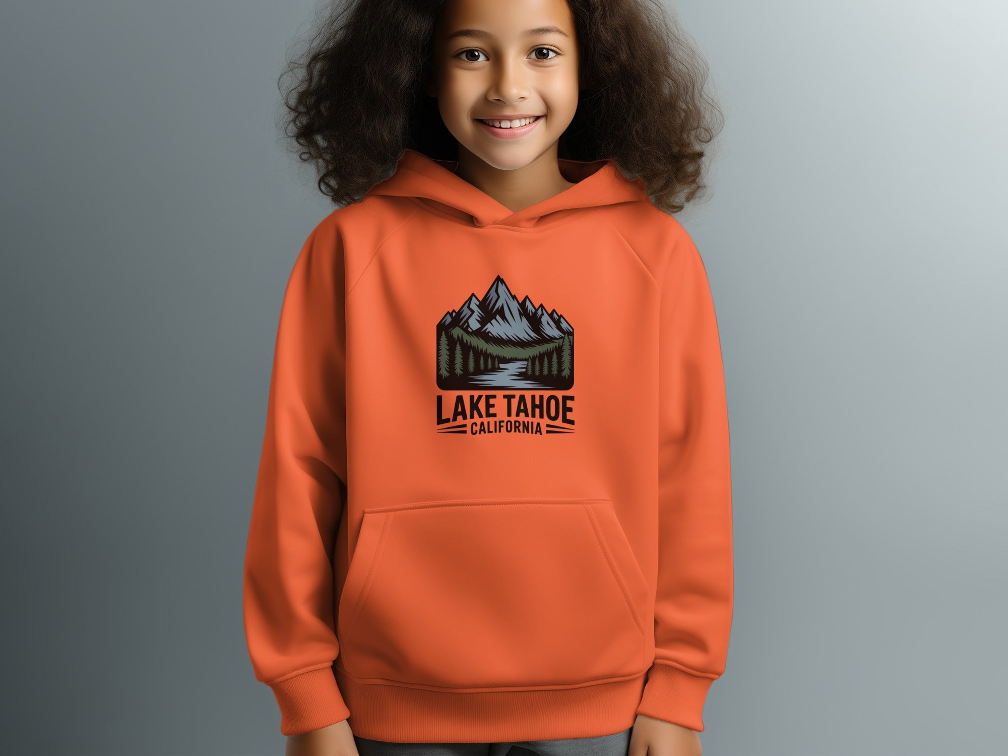 Lake Tahoe California Hoodie with Mountain Scenery