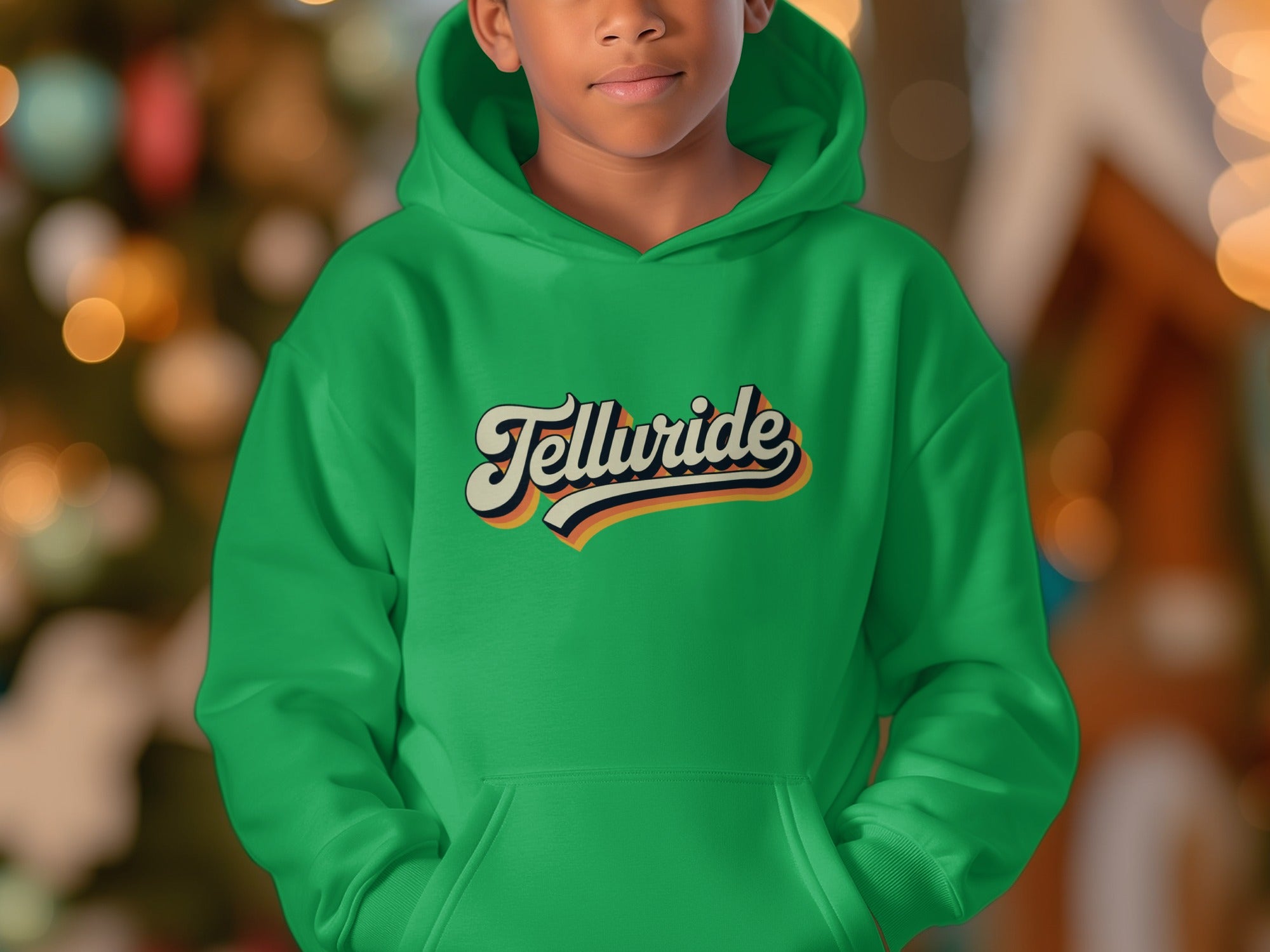 Telluride Hoodie with Bold Retro Typography Design