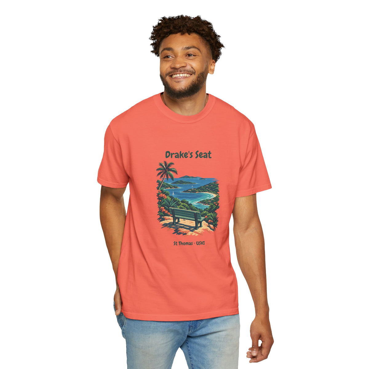 Drake's Seat St. Thomas USVI Comfort Colors 1717 T-Shirt