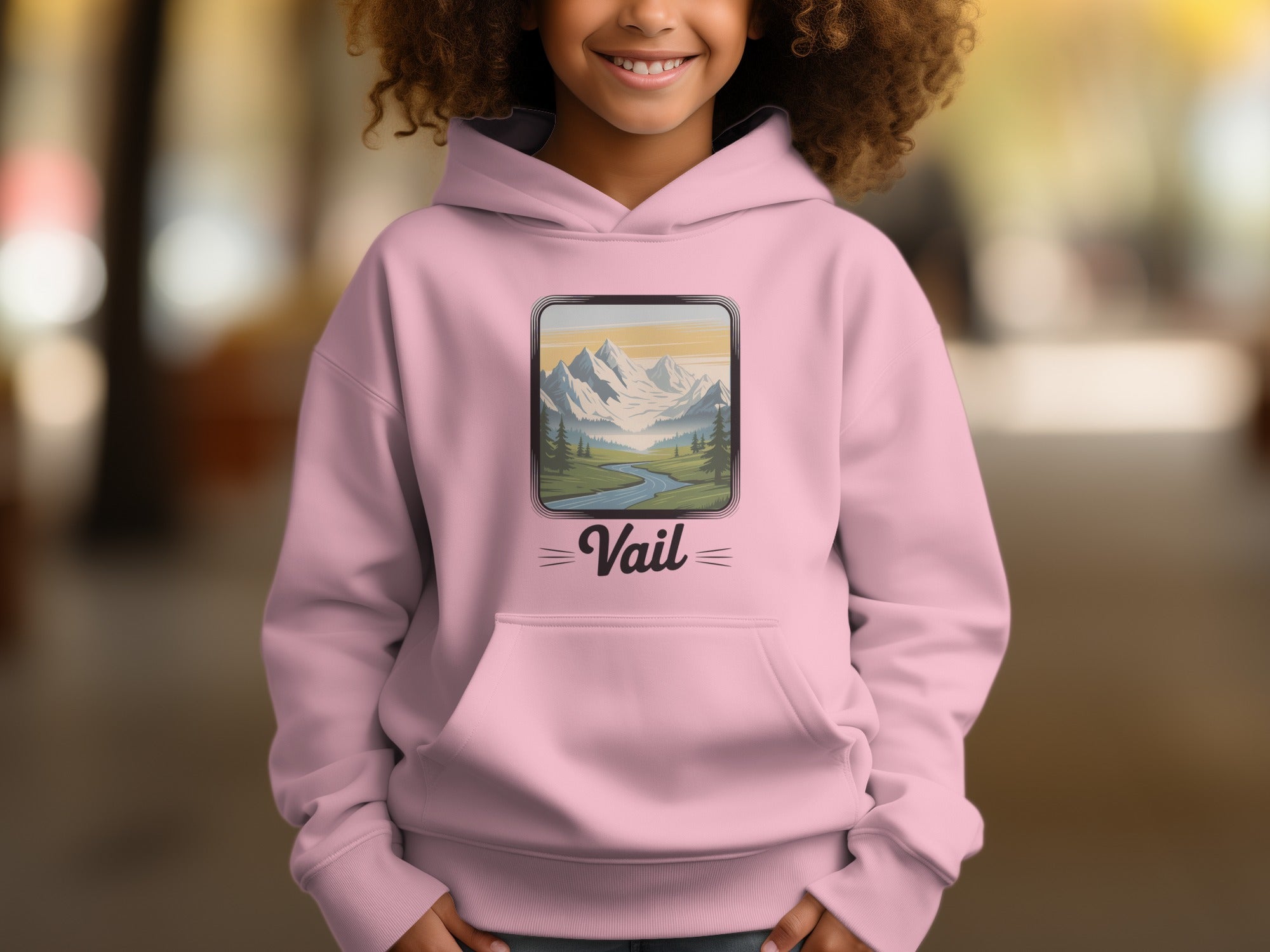Vail Mountain Landscape Graphic Hoodie product