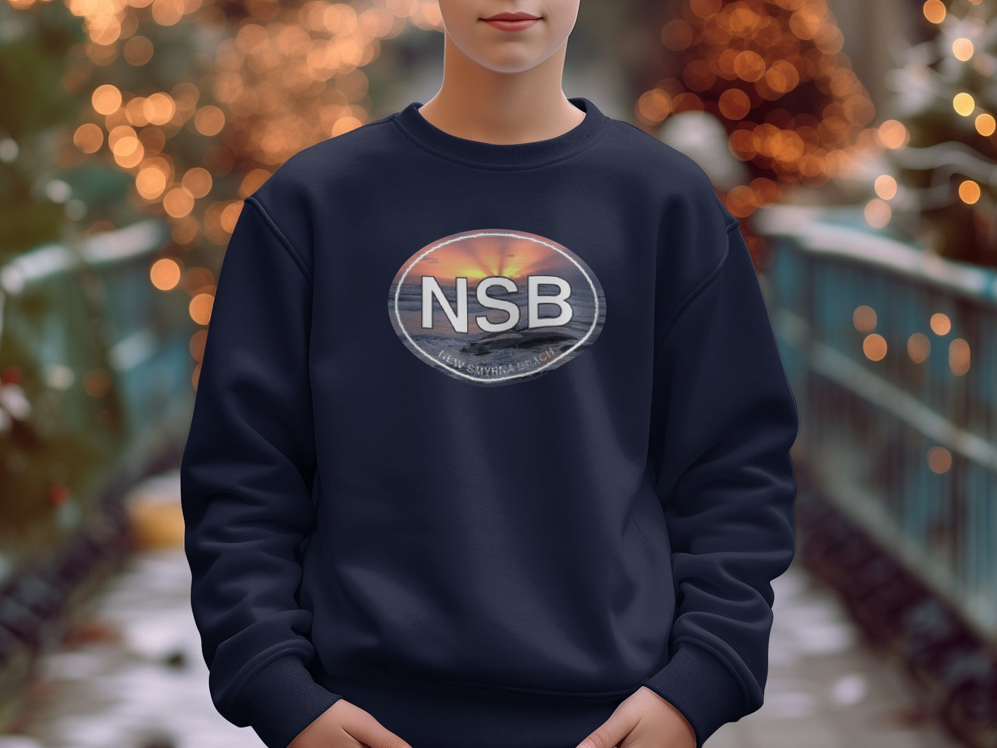 New Smyrna Beach Mens Sweatshirt Navy