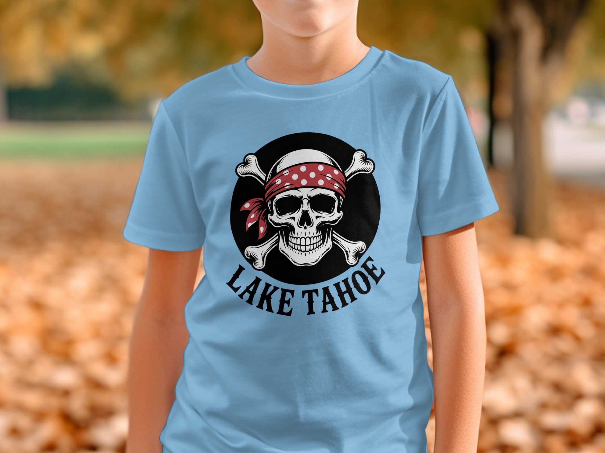 Lake Tahoe Pirate Skull Crew Neck T-shirt product type