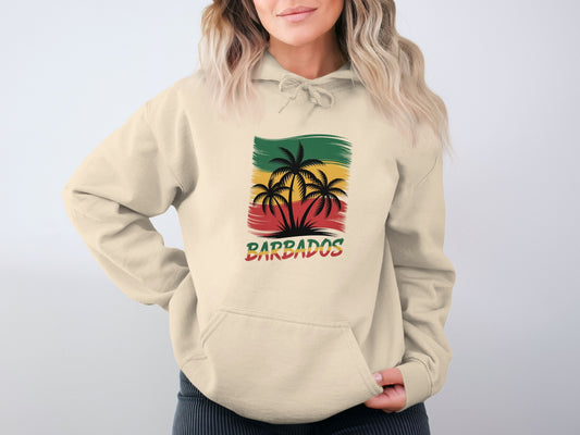 Barbados Palm Tree Graphic Hoodie product