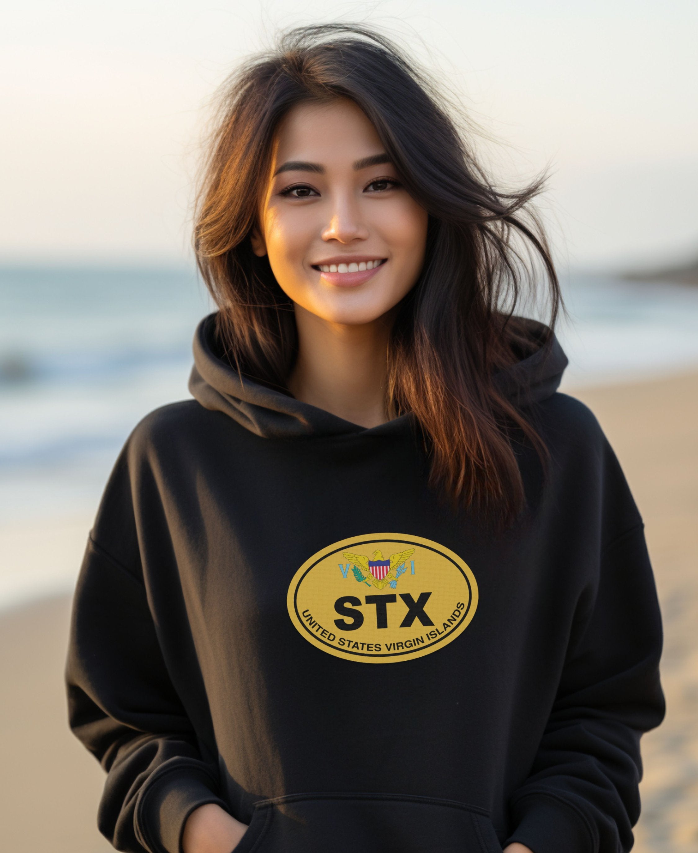 St Croix Island Style & Festive Vibes Womens Hoodie