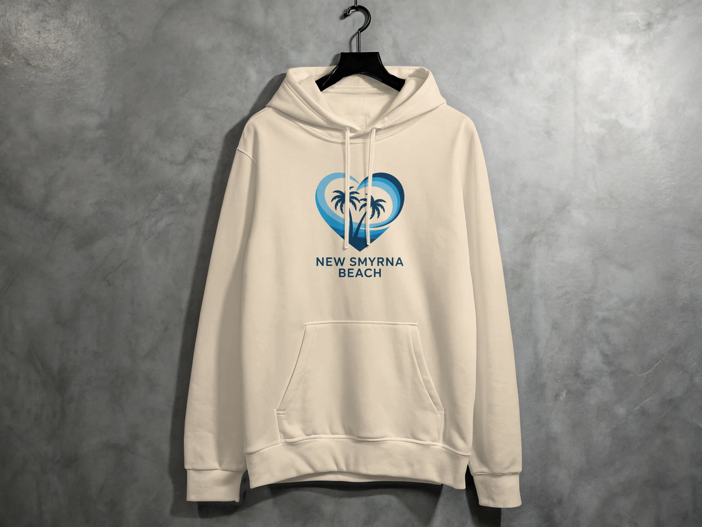 New Smyrna Beach Heart and Palm Design Hoodie product