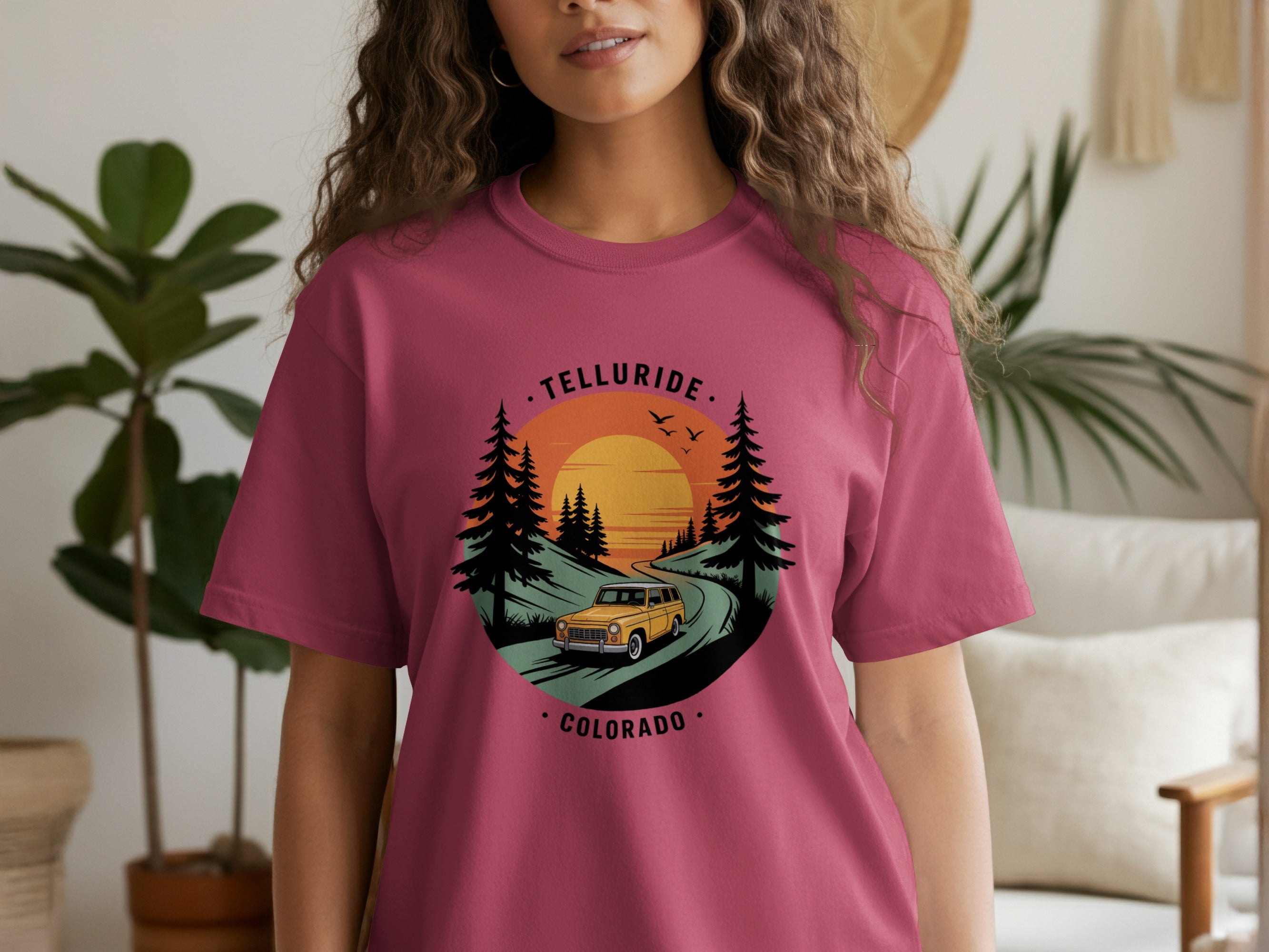 Telluride Colorado Sunset Graphic Design T-Shirt Product