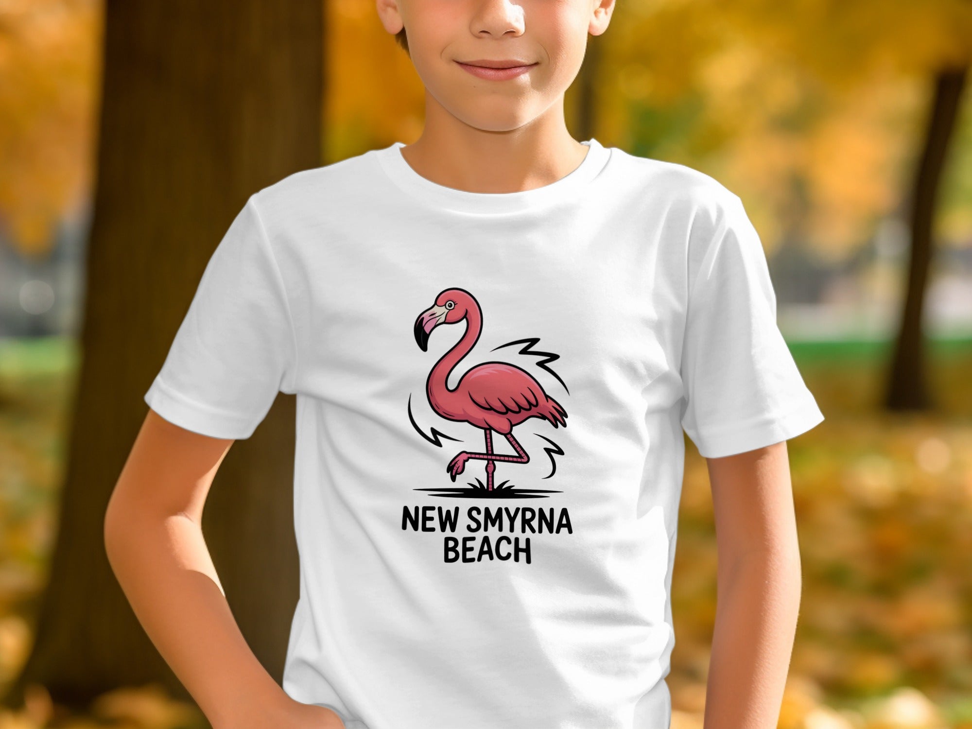 Flamingo New Smyrna Beach Graphic T-Shirt product