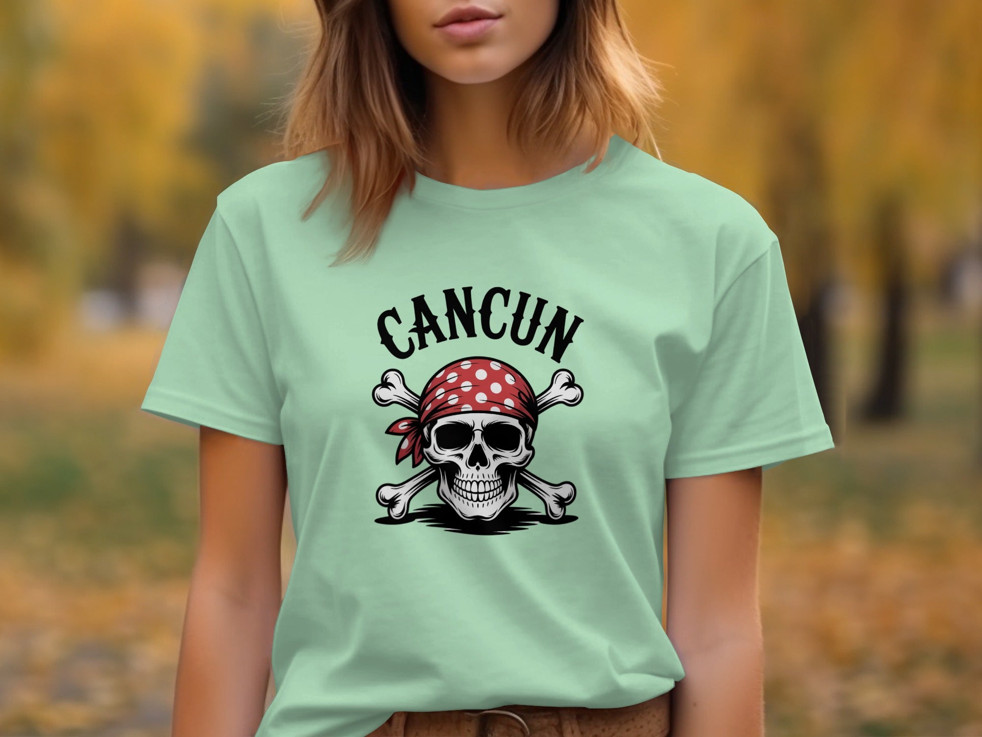 Cancun Pirate Skull Graphic Tee product type