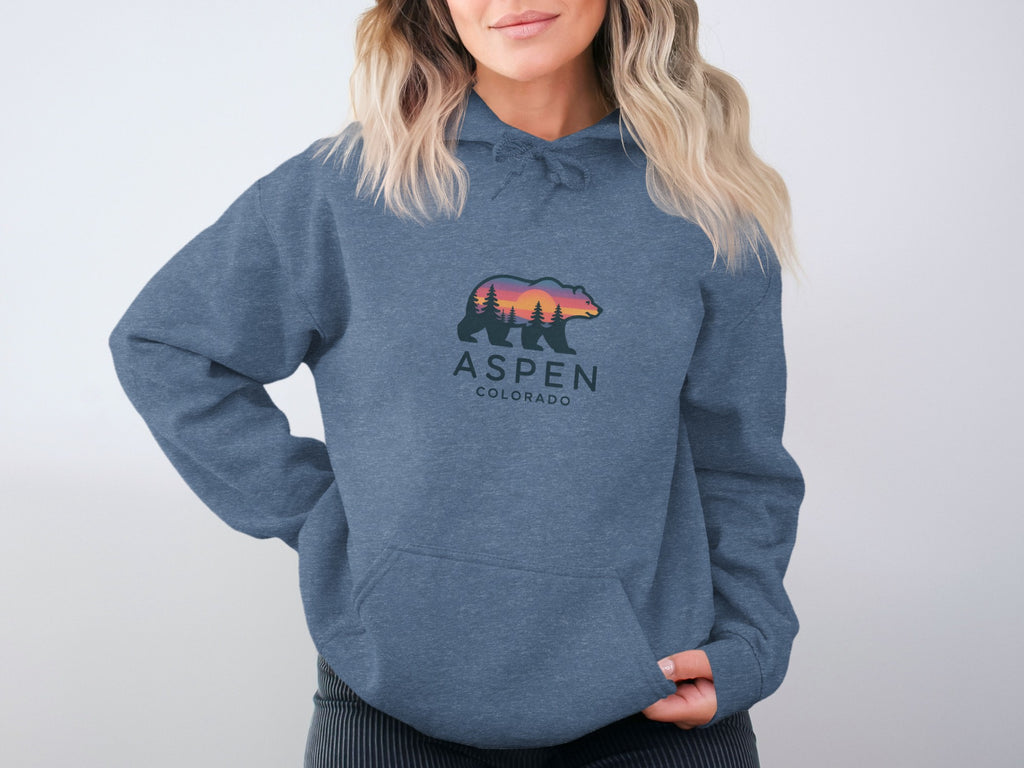 Aspen Colorado Bear Graphic Design Hoodie product