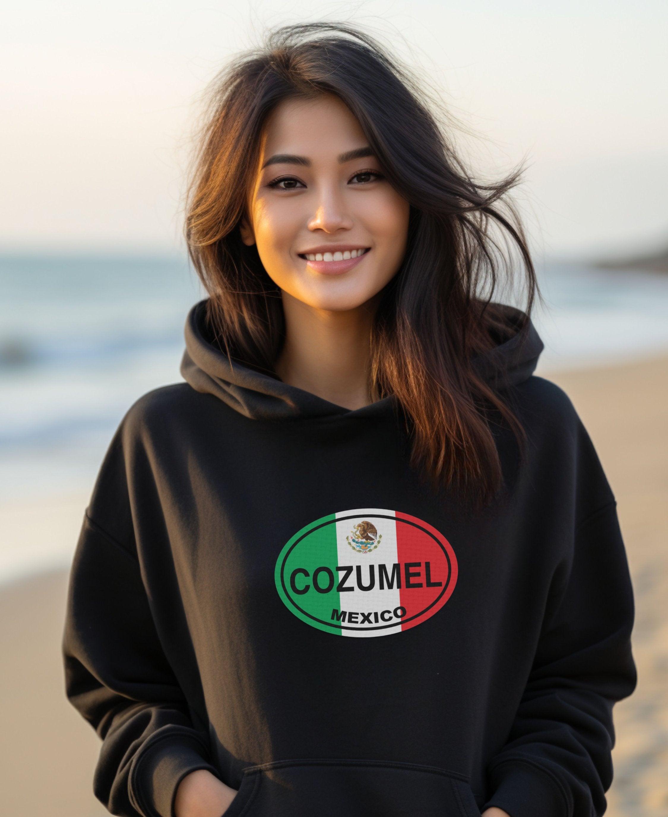 Cozumel Ocean Glow & Fest Style Womens Hoodie