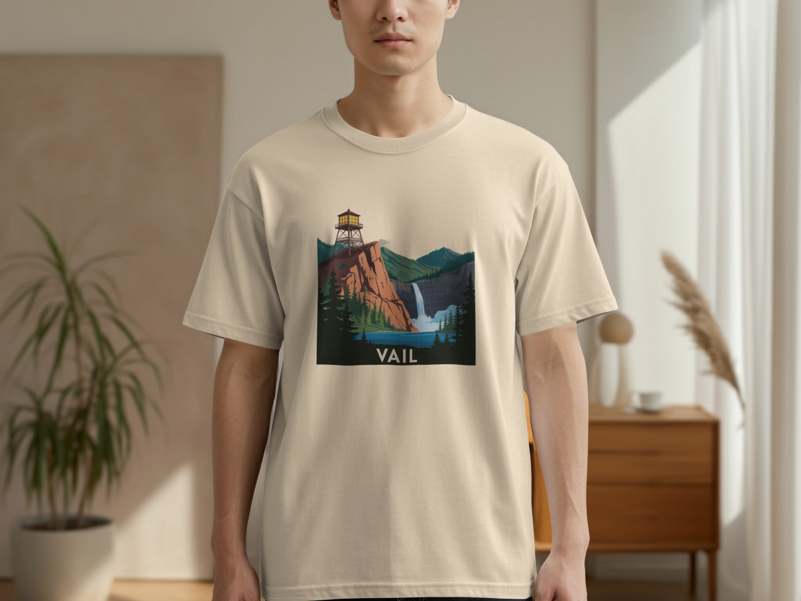 Scenic Mountain Vail Landscape Graphic T-Shirt product