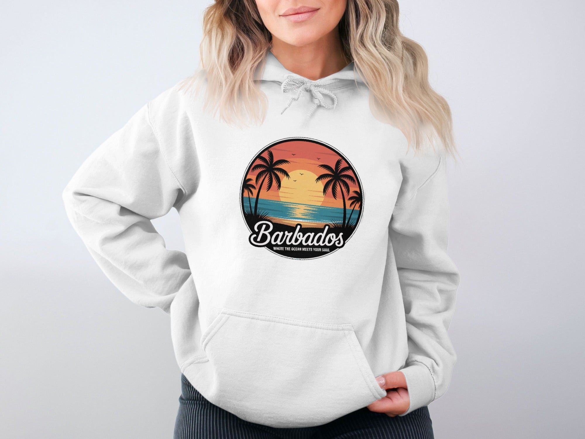 Barbados Sunset Print Hoodie Sweatshirt Casual Wear product type